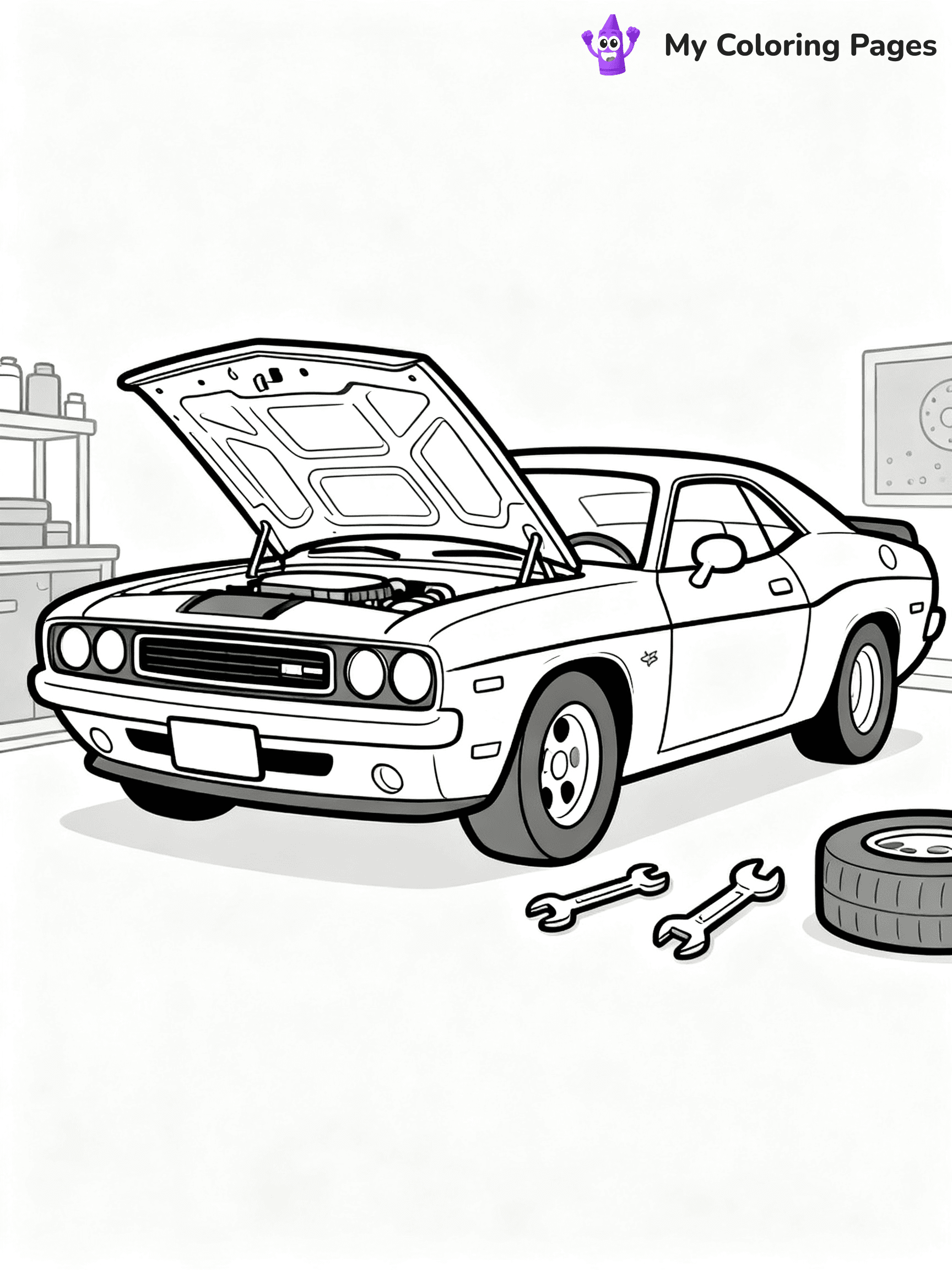 Dodge Challenger Coloring Pages - 20