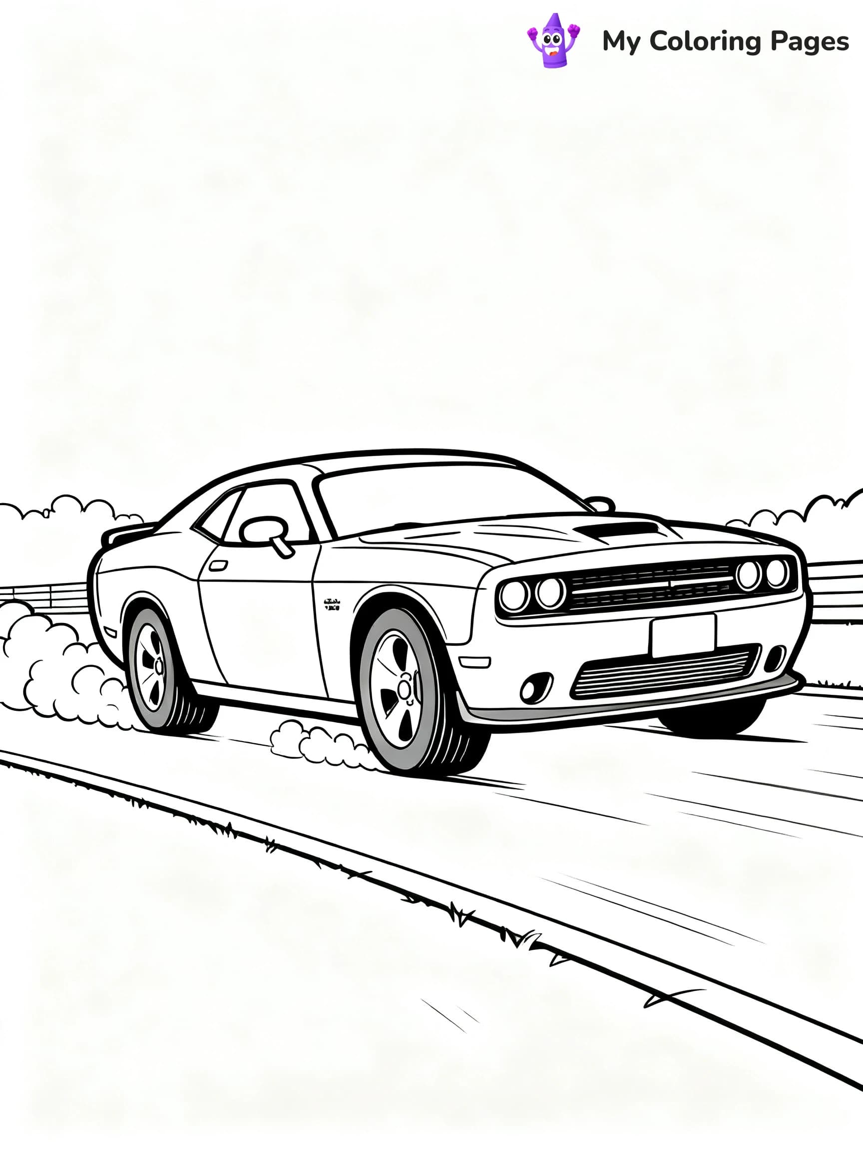 Dodge Challenger Coloring Pages - 14