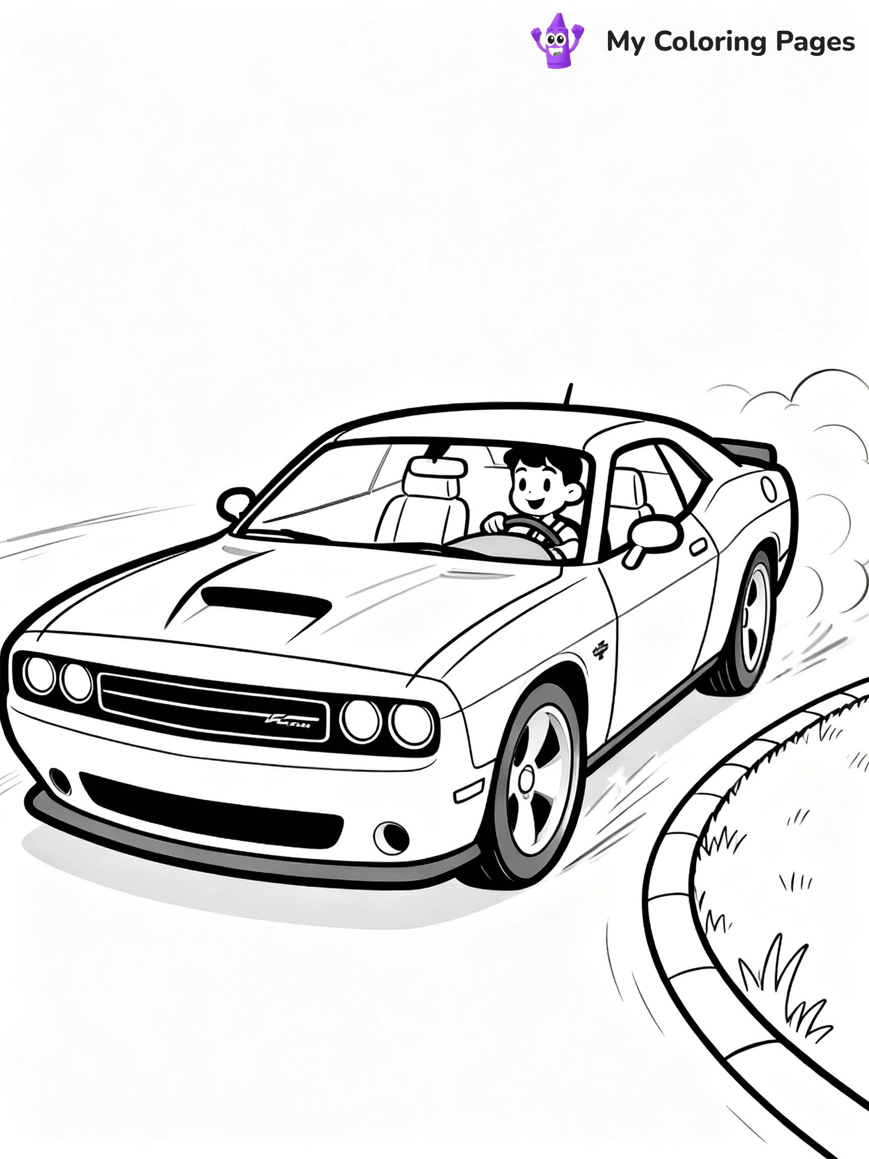 Dodge Challenger Coloring Pages - 6