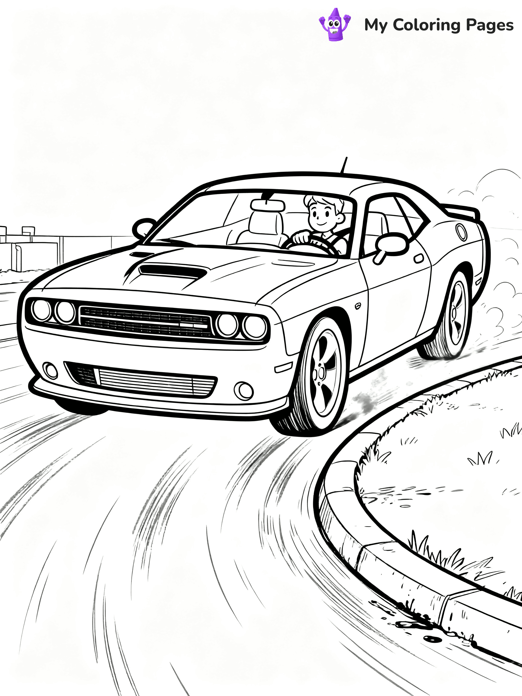 Dodge Challenger Coloring Pages - 4
