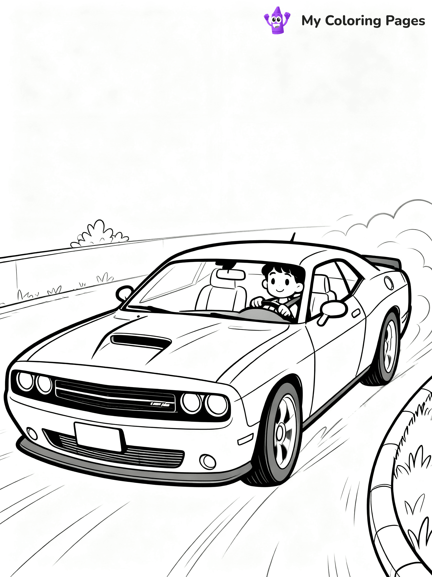 Dodge Challenger Coloring Pages - 3