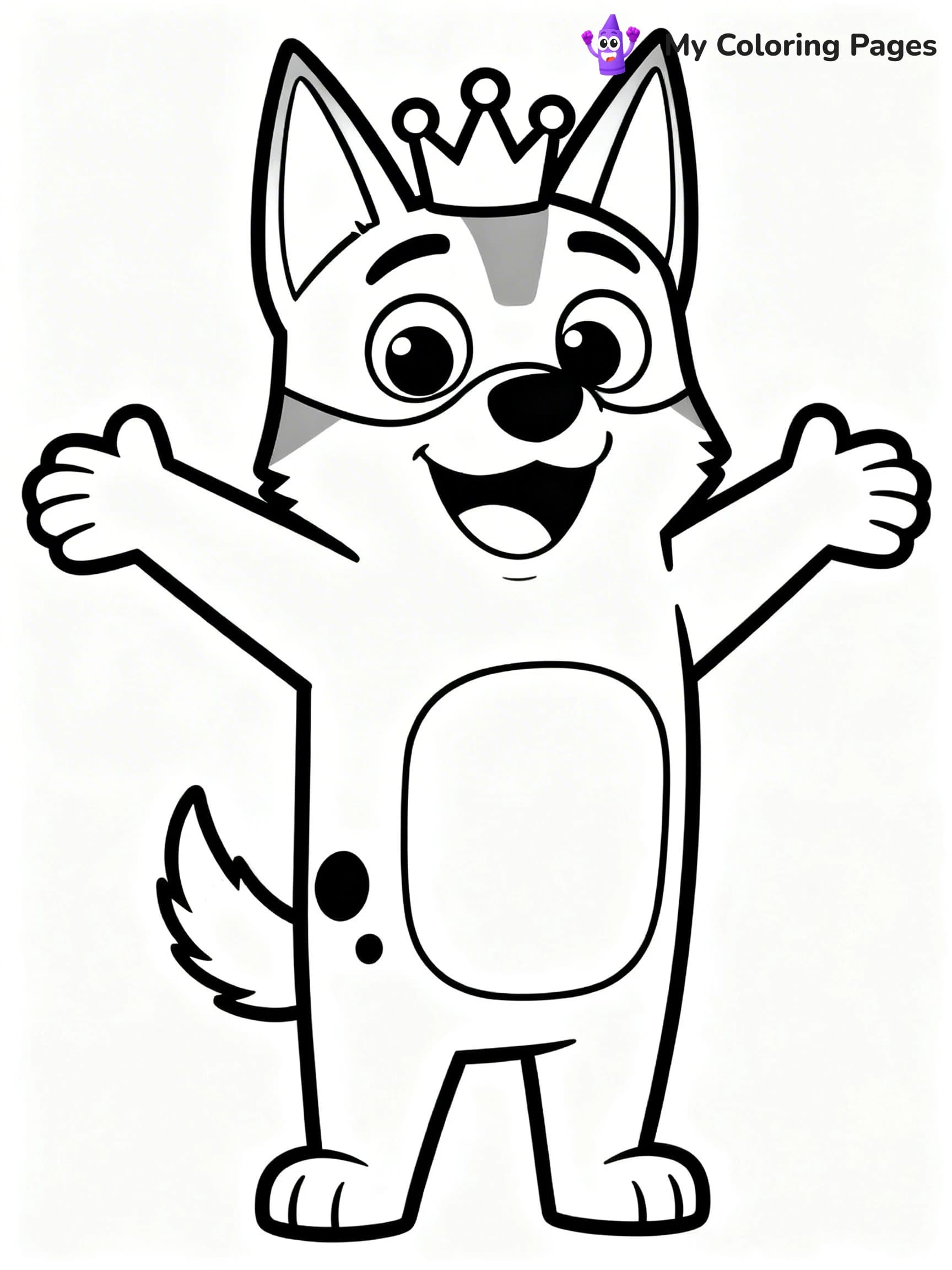 Bluey And Bingo Coloring Pages - 1