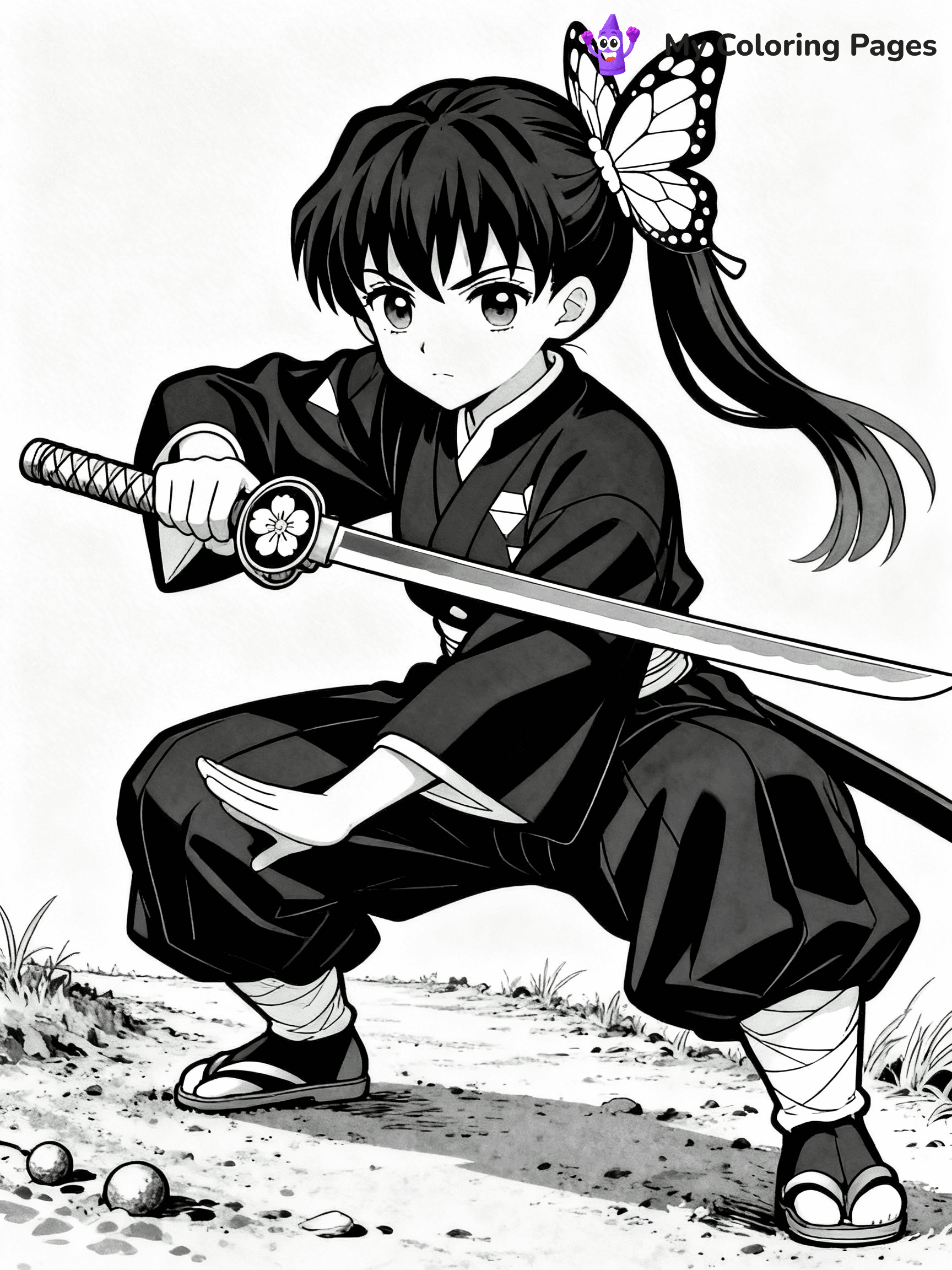 Hashira Demon Slayer Coloring Pages - 33