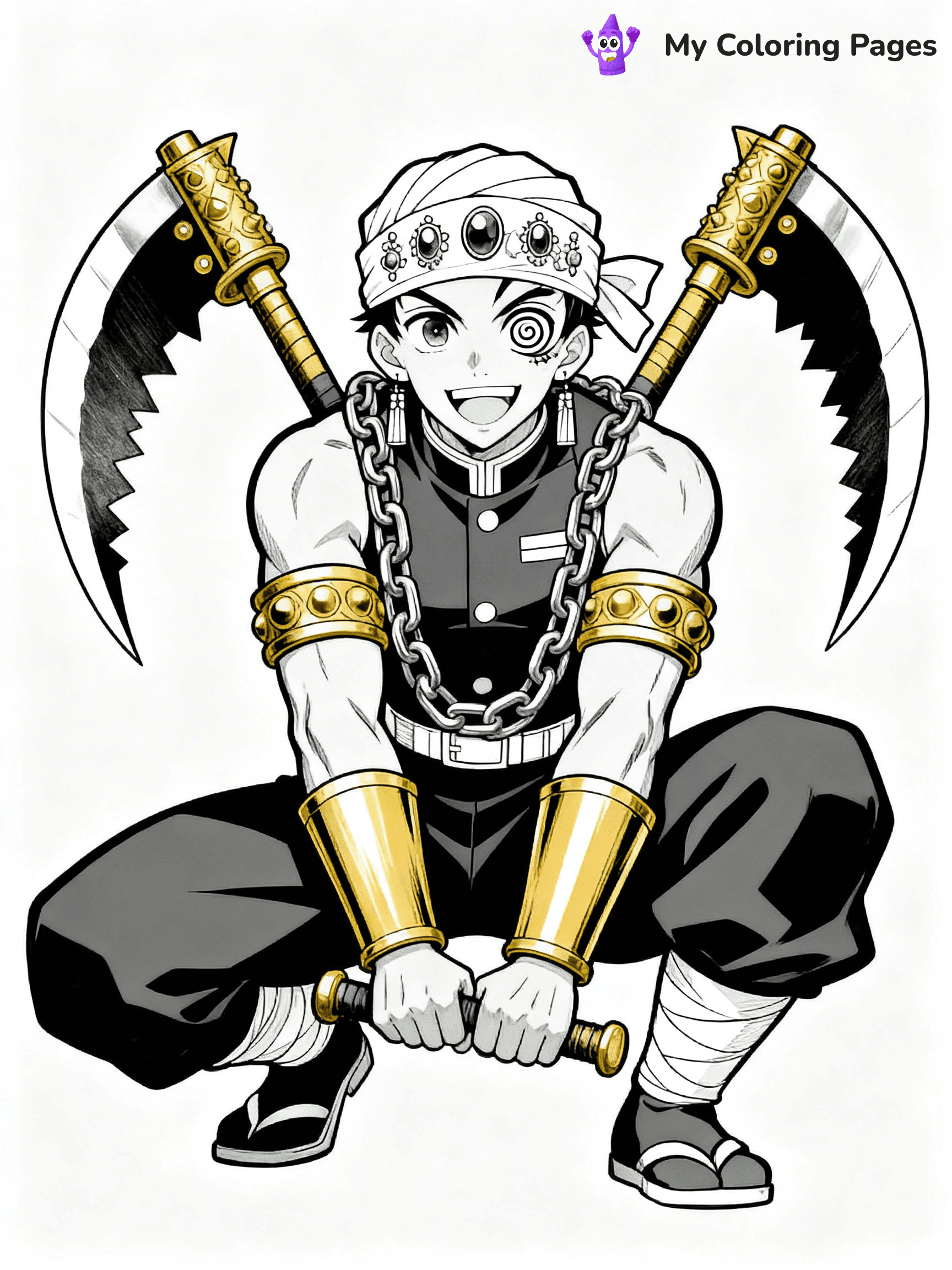 Hashira Demon Slayer Coloring Pages - 17