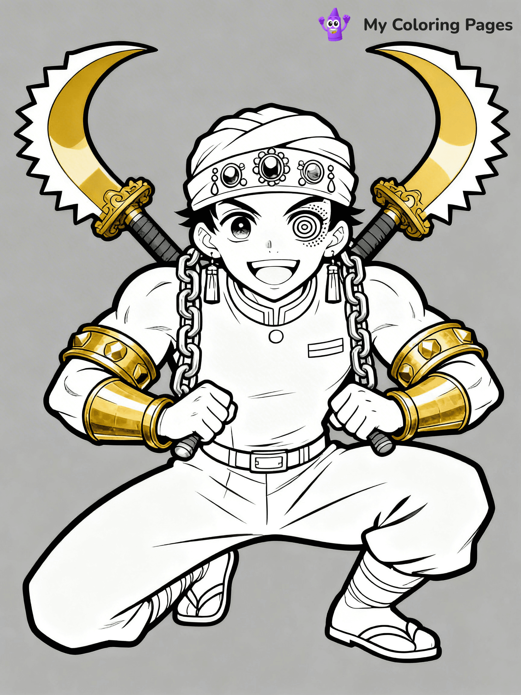 Hashira Demon Slayer Coloring Pages - 15
