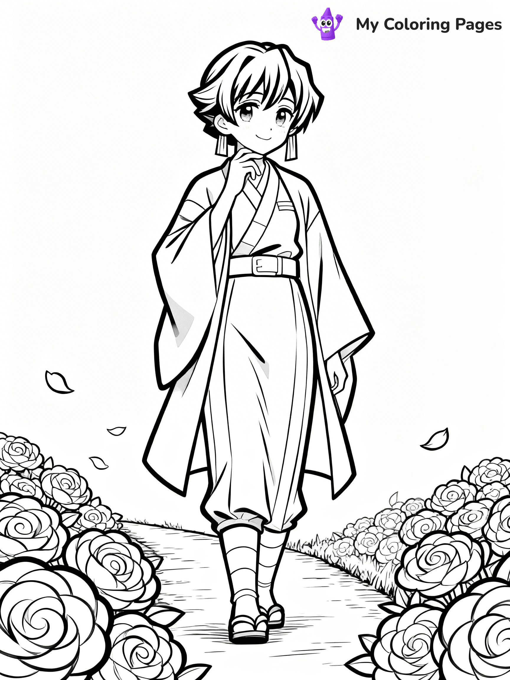 Hashira Demon Slayer Coloring Pages - 5