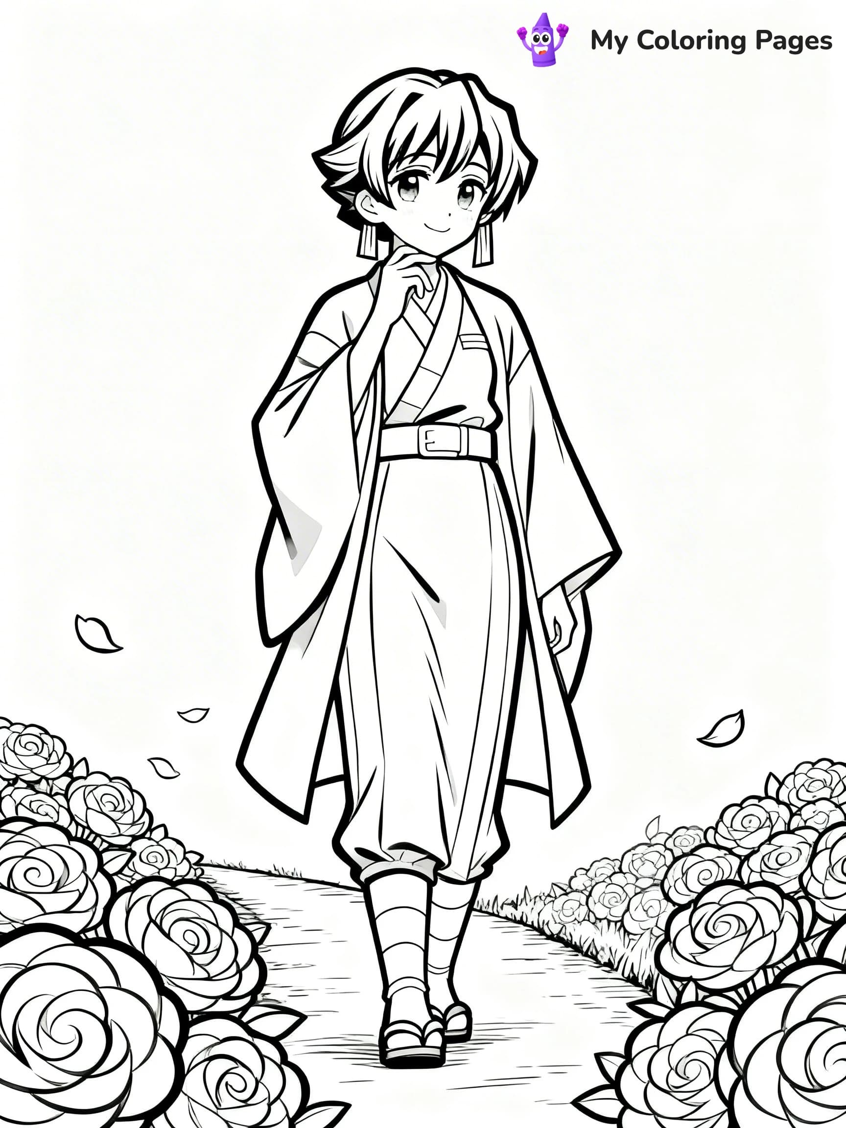 Hashira Demon Slayer Coloring Pages - 5