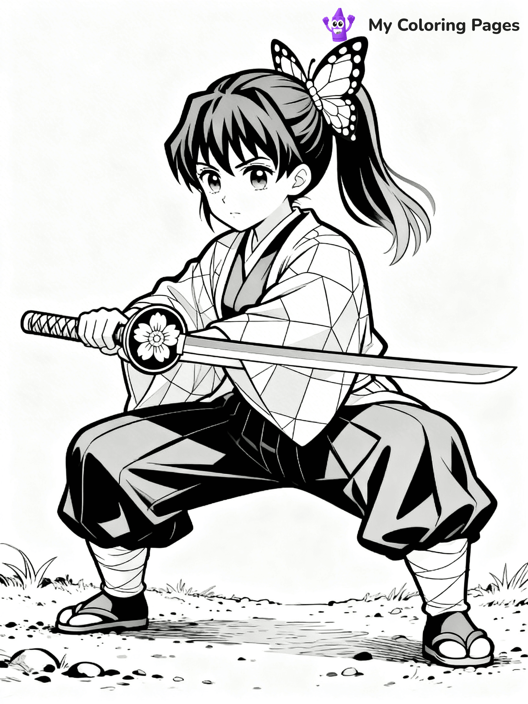 Hashira Demon Slayer Coloring Pages - 1