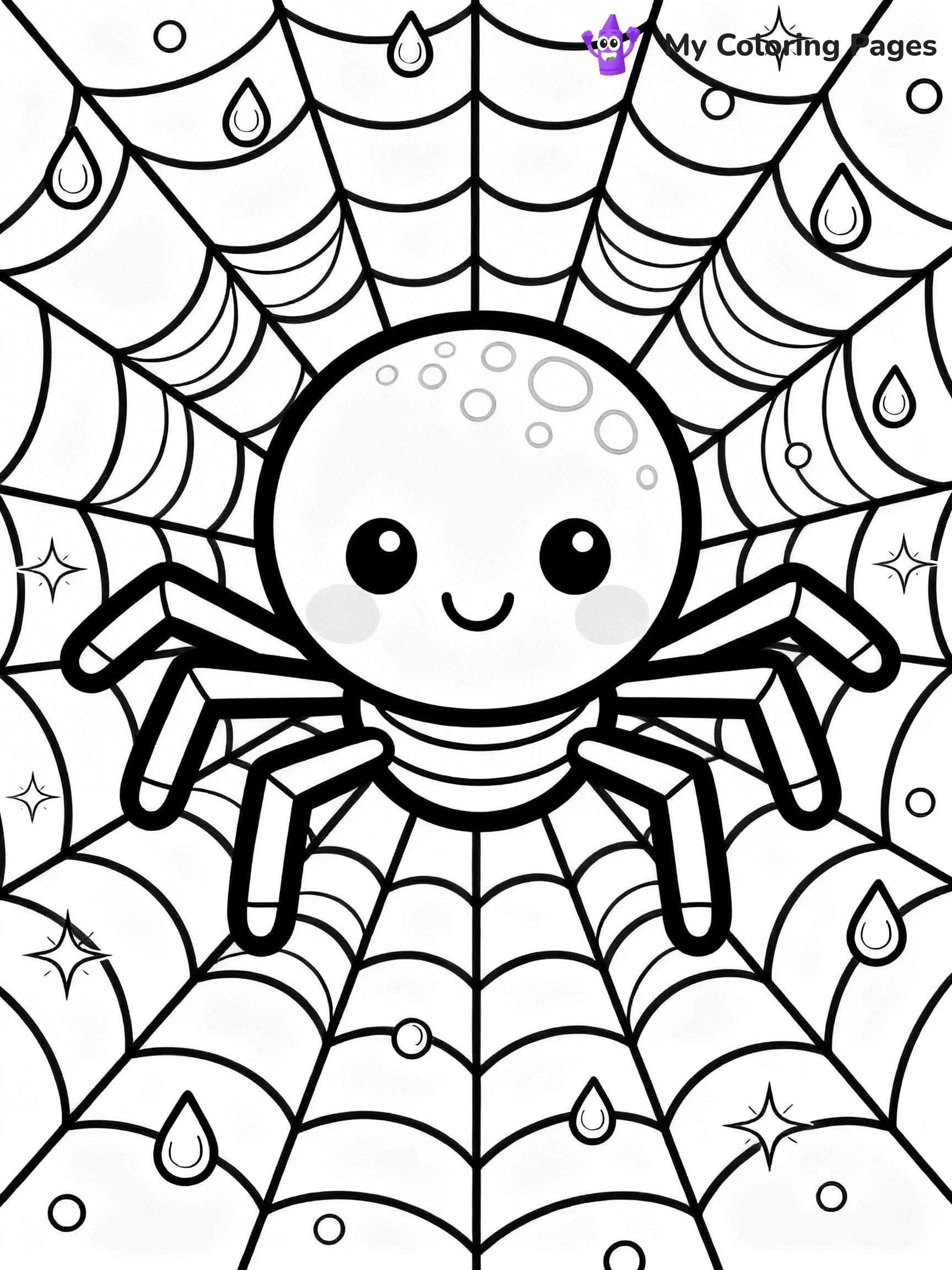 Spider Web Coloring Pages - 24