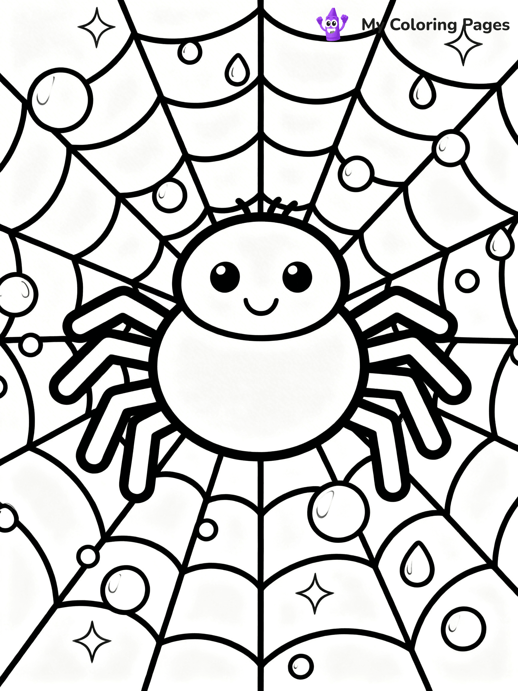 Spider Web Coloring Pages - 22