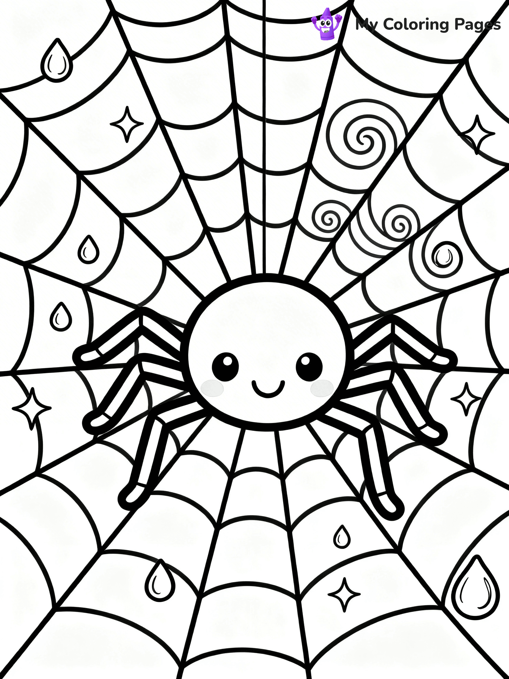 Spider Web Coloring Pages - 21