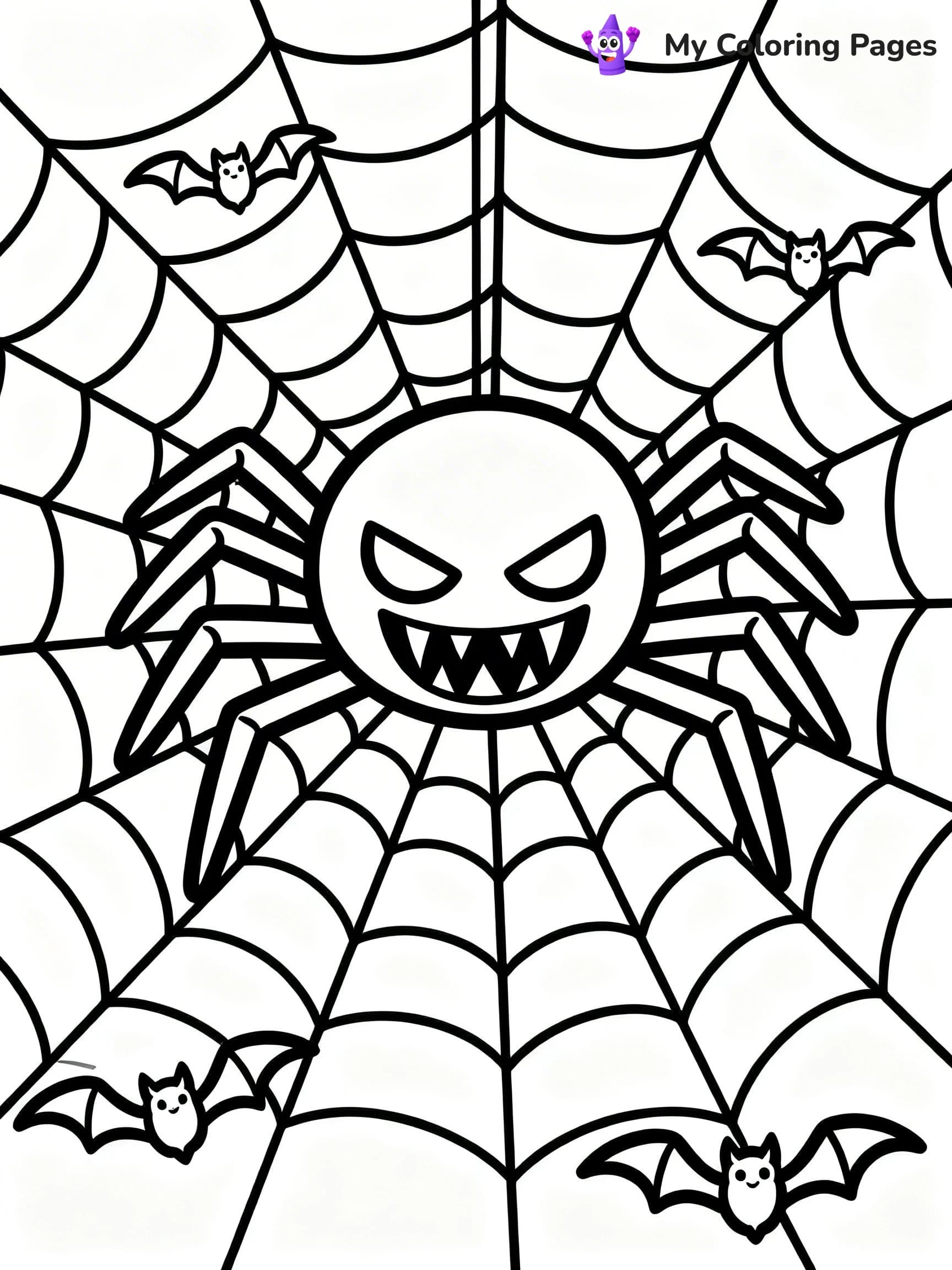 Spider Web Coloring Pages - 20