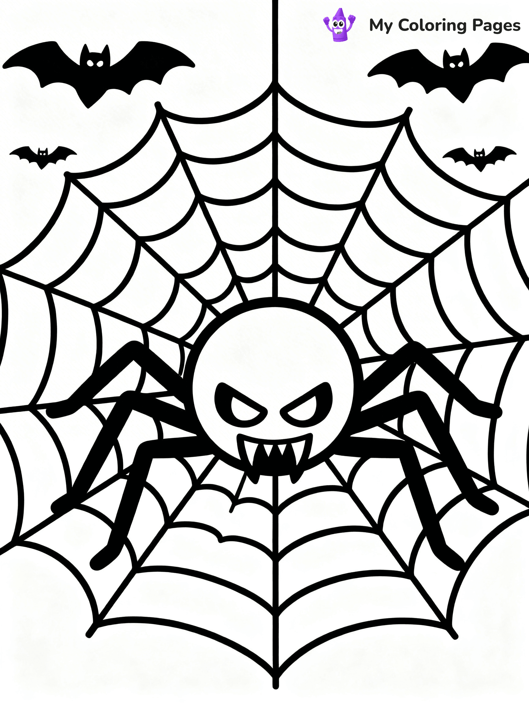 Spider Web Coloring Pages - 19