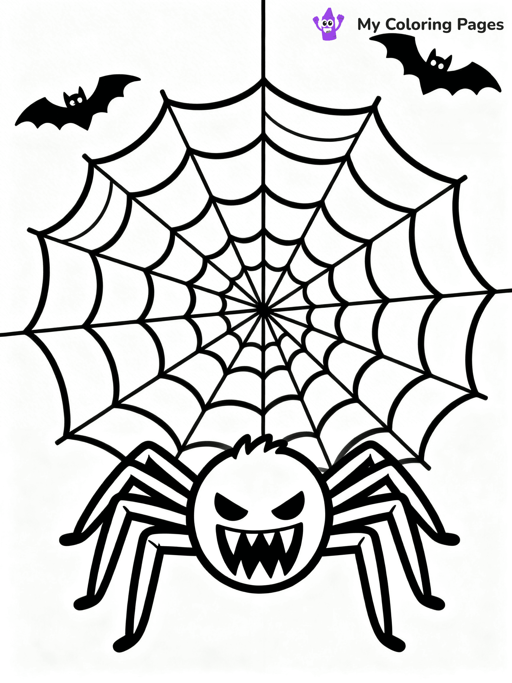 Spider Web Coloring Pages - 18