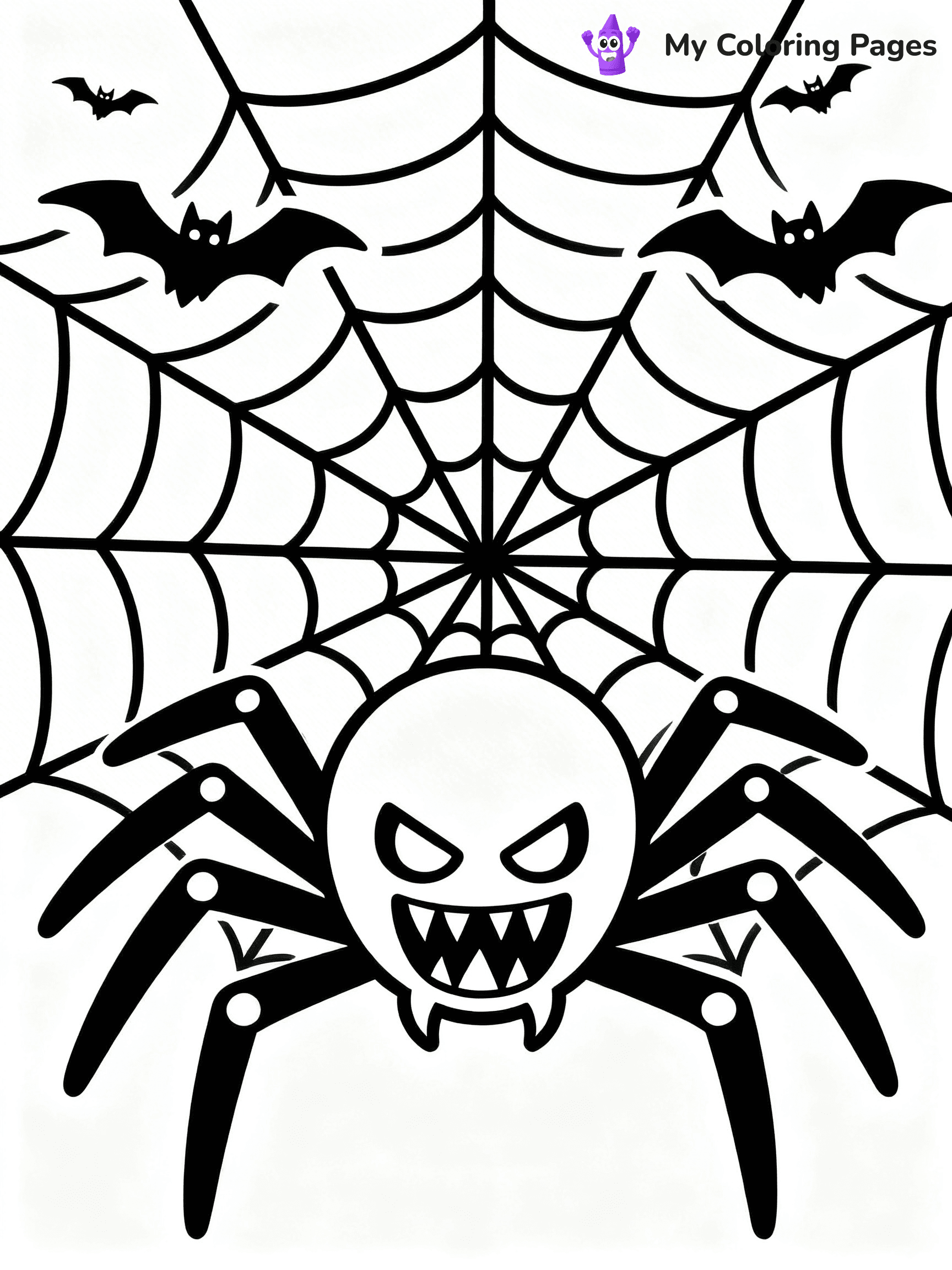 Spider Web Coloring Pages - 17