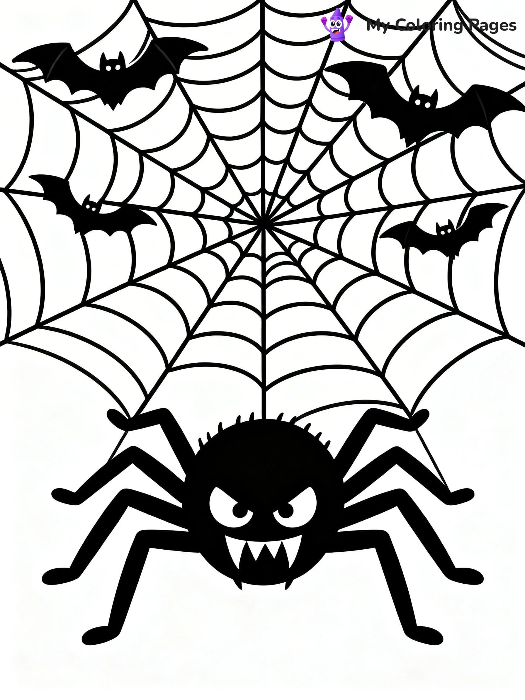 Spider Web Coloring Pages - 16