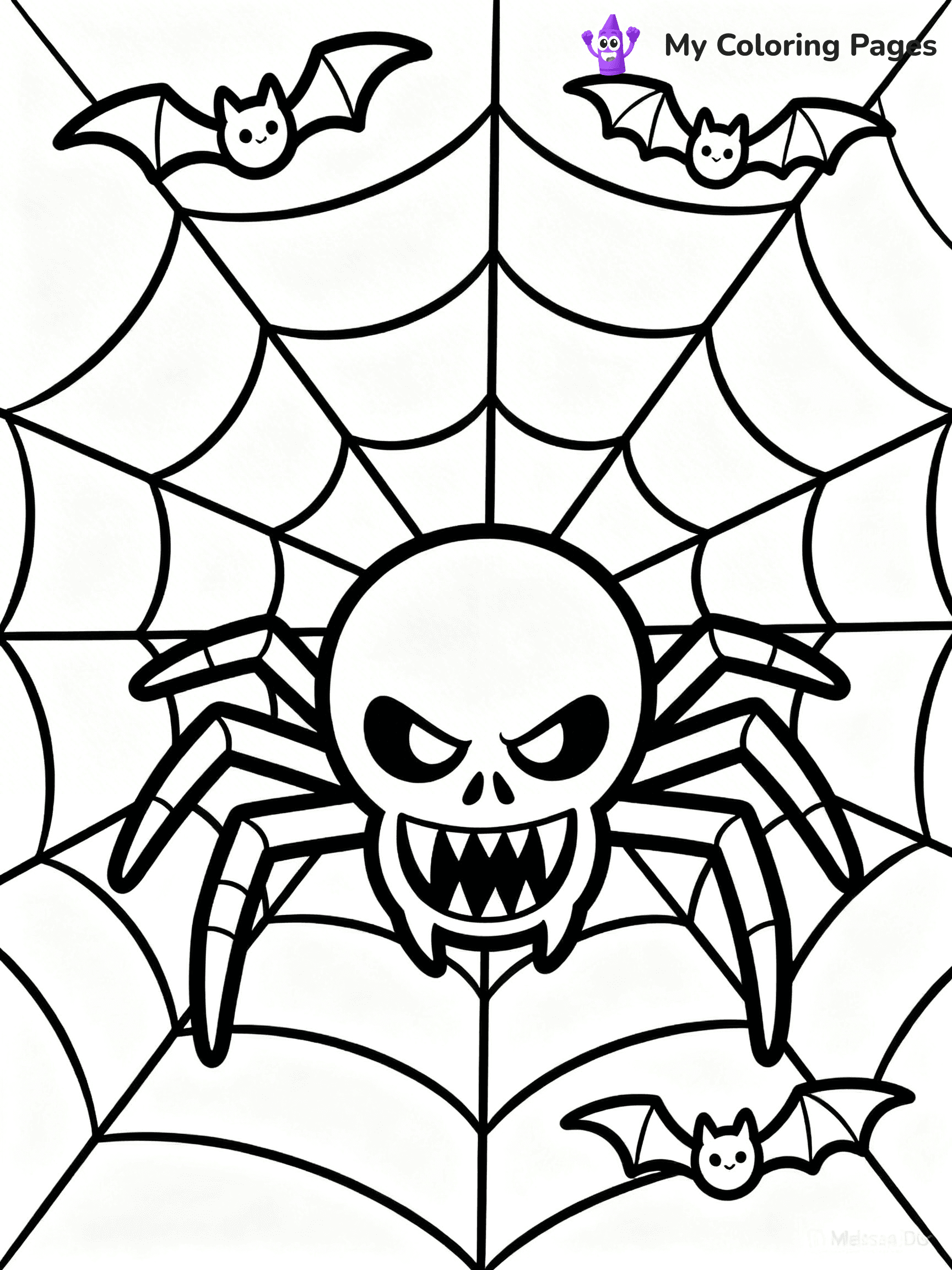 Spider Web Coloring Pages - 15