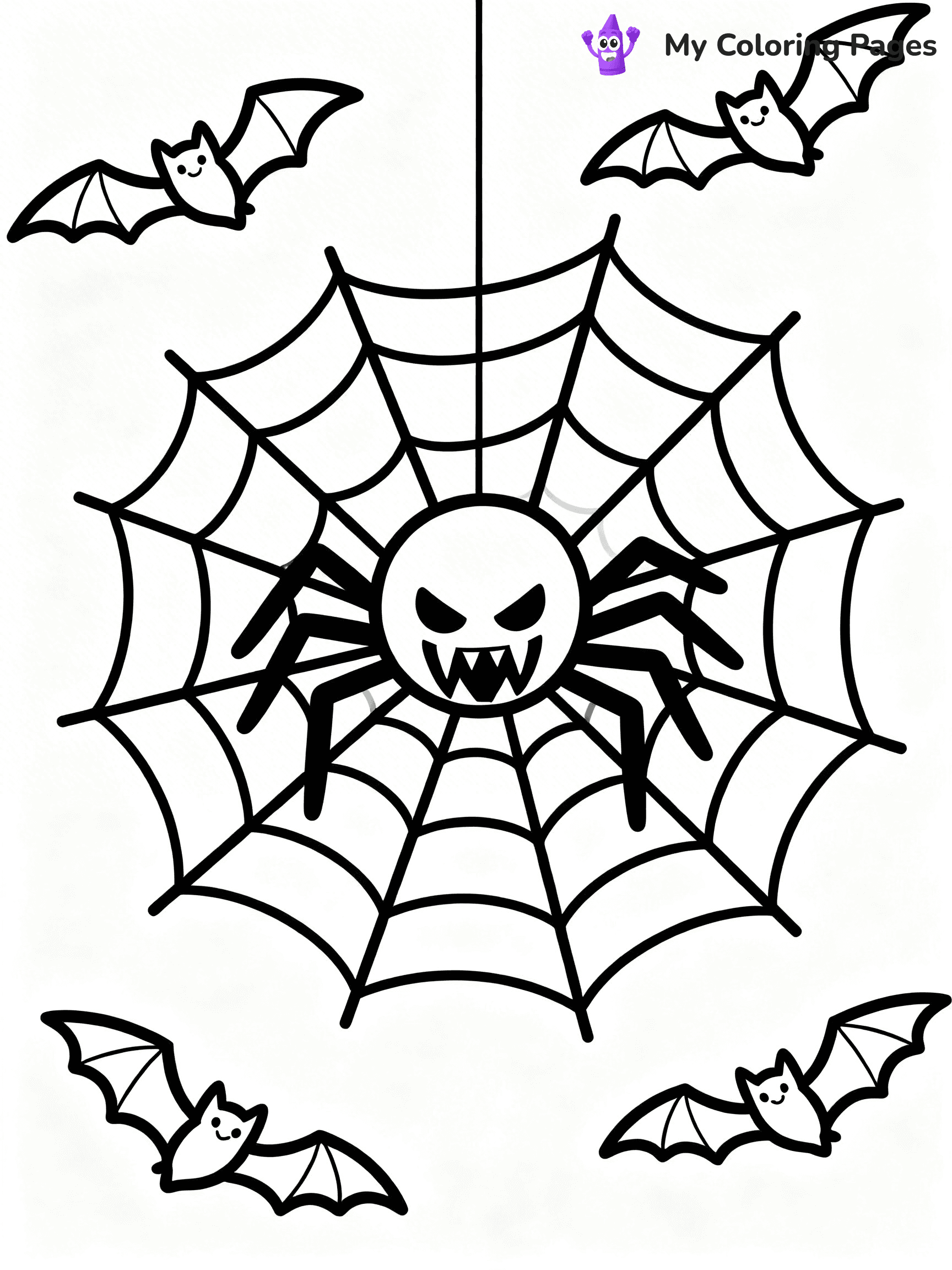 Spider Web Coloring Pages - 14