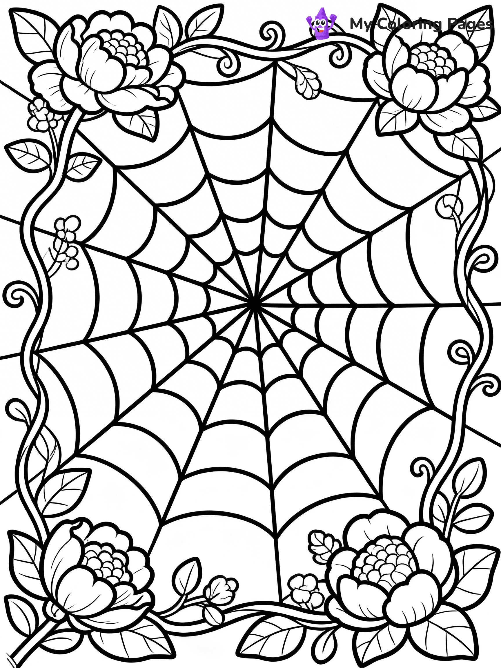Spider Web Coloring Pages - 13