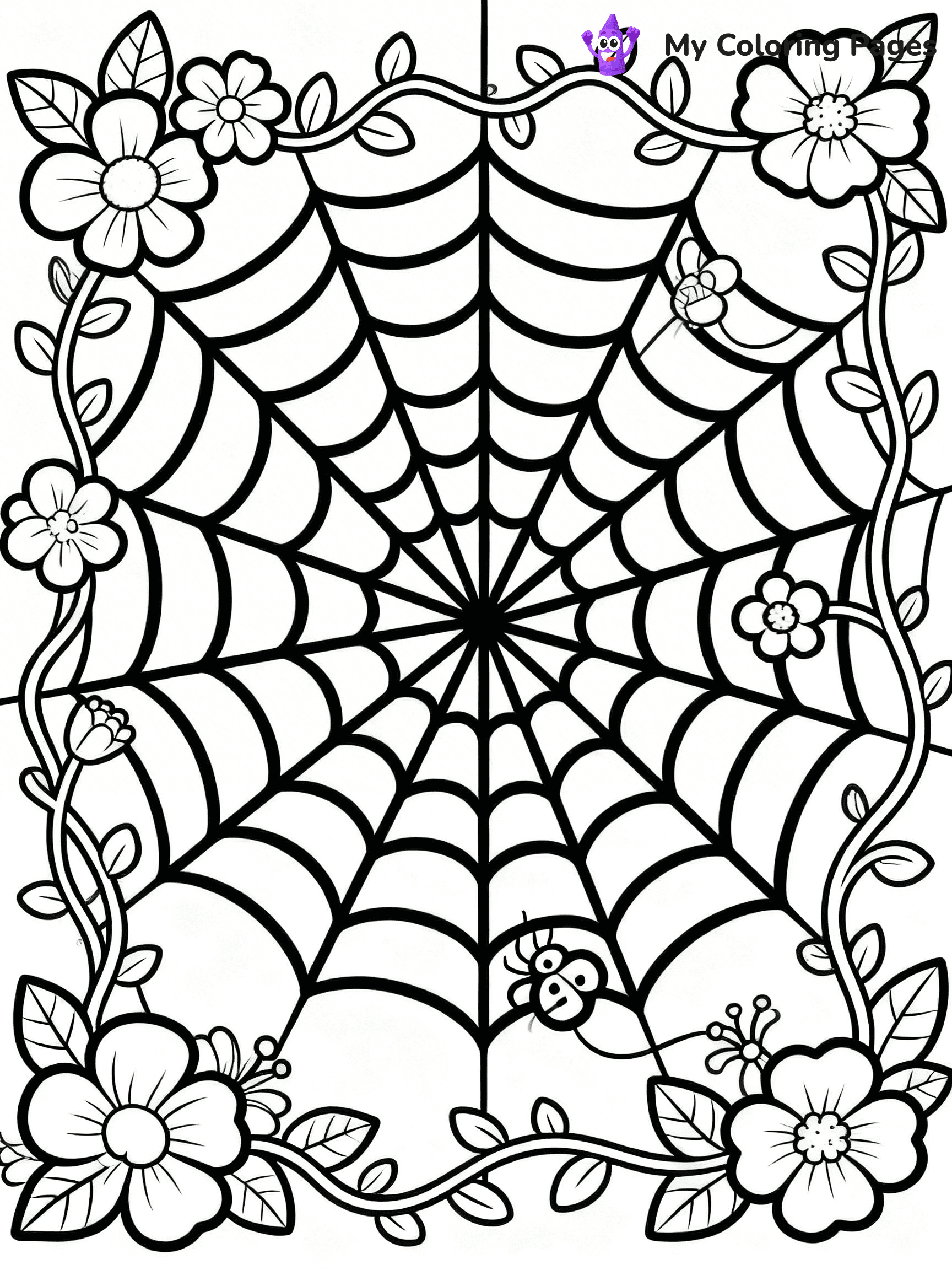 Spider Web Coloring Pages - 11