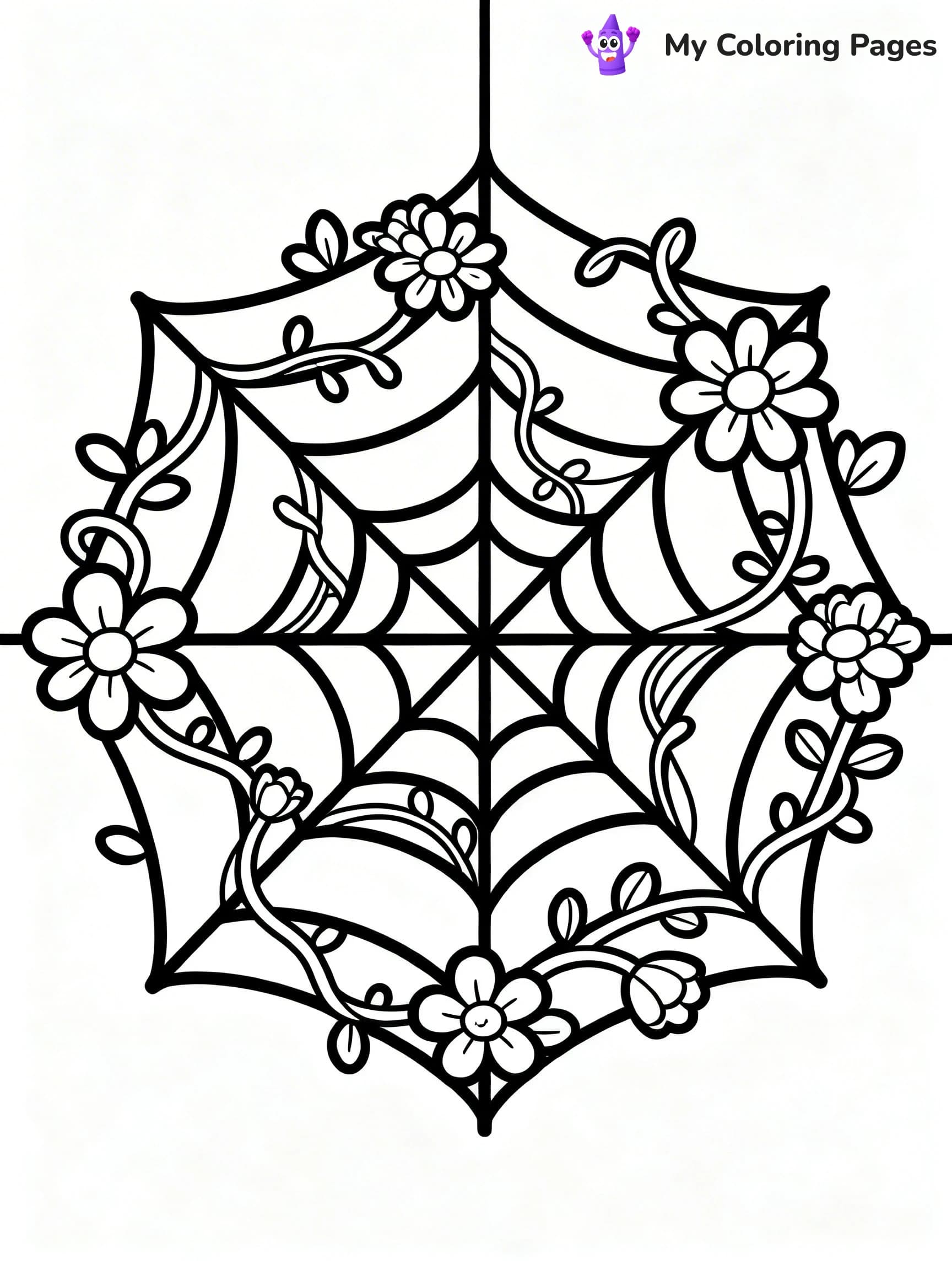 Spider Web Coloring Pages - 10