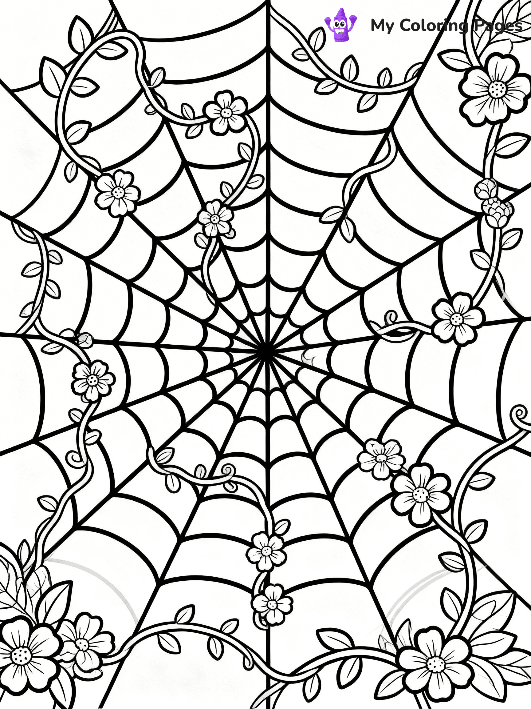 Spider Web Coloring Pages - 9