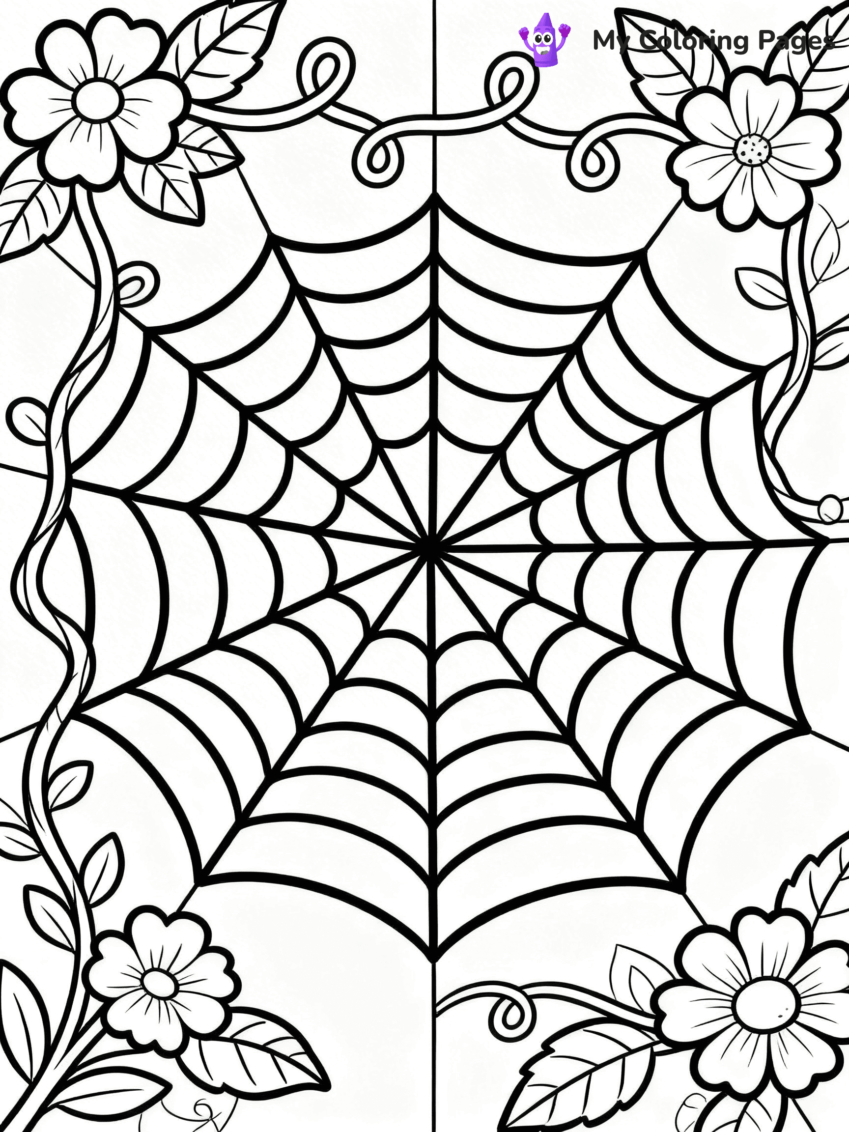 Spider Web Coloring Pages - 8