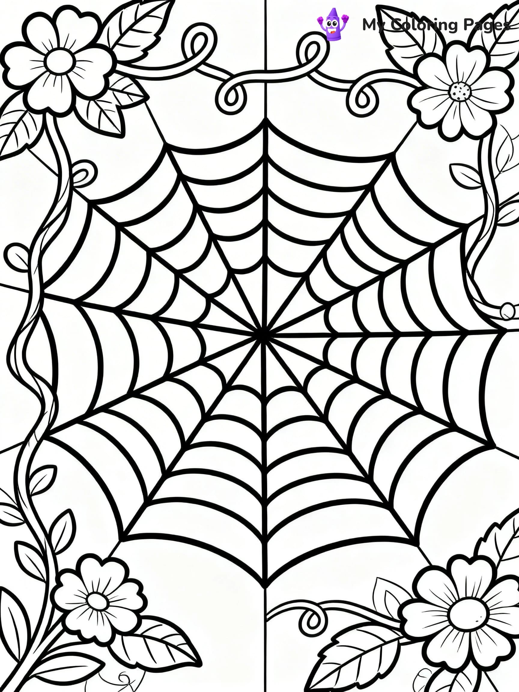 Spider Web Coloring Pages - 8