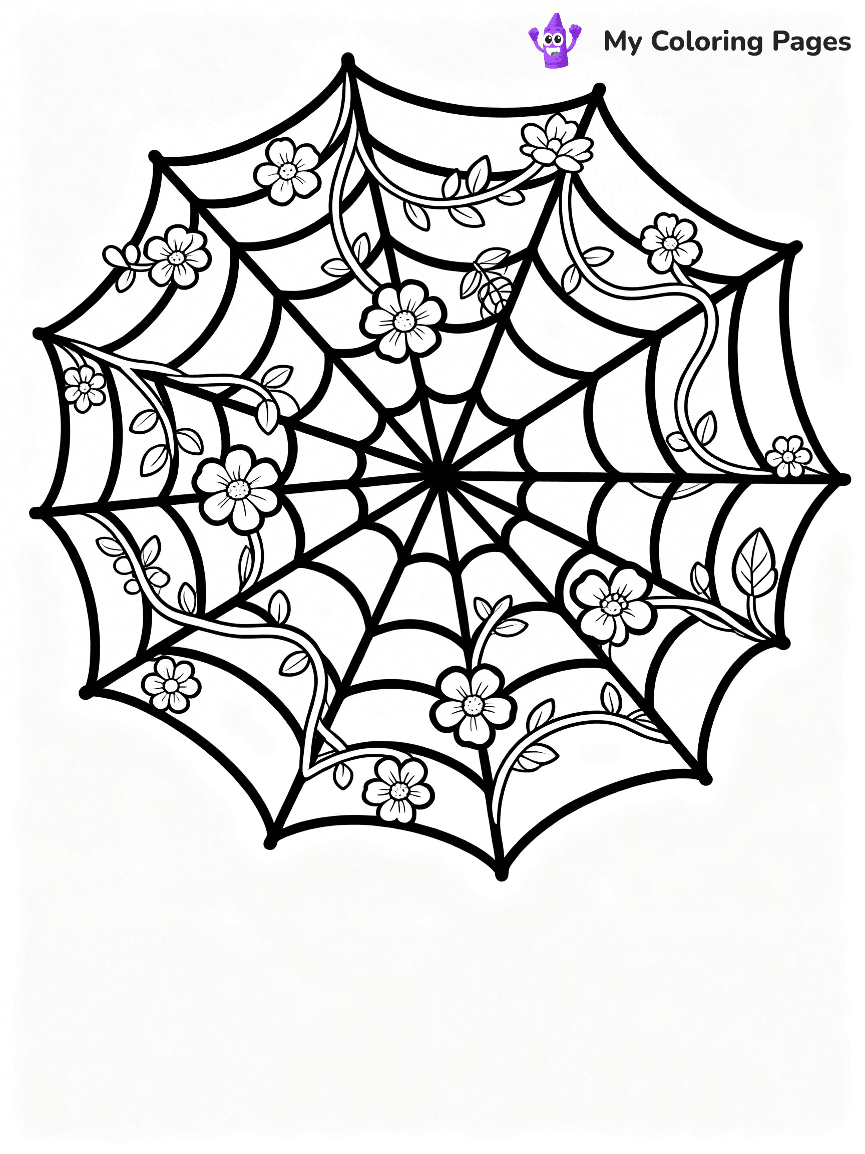 Spider Web Coloring Pages - 7