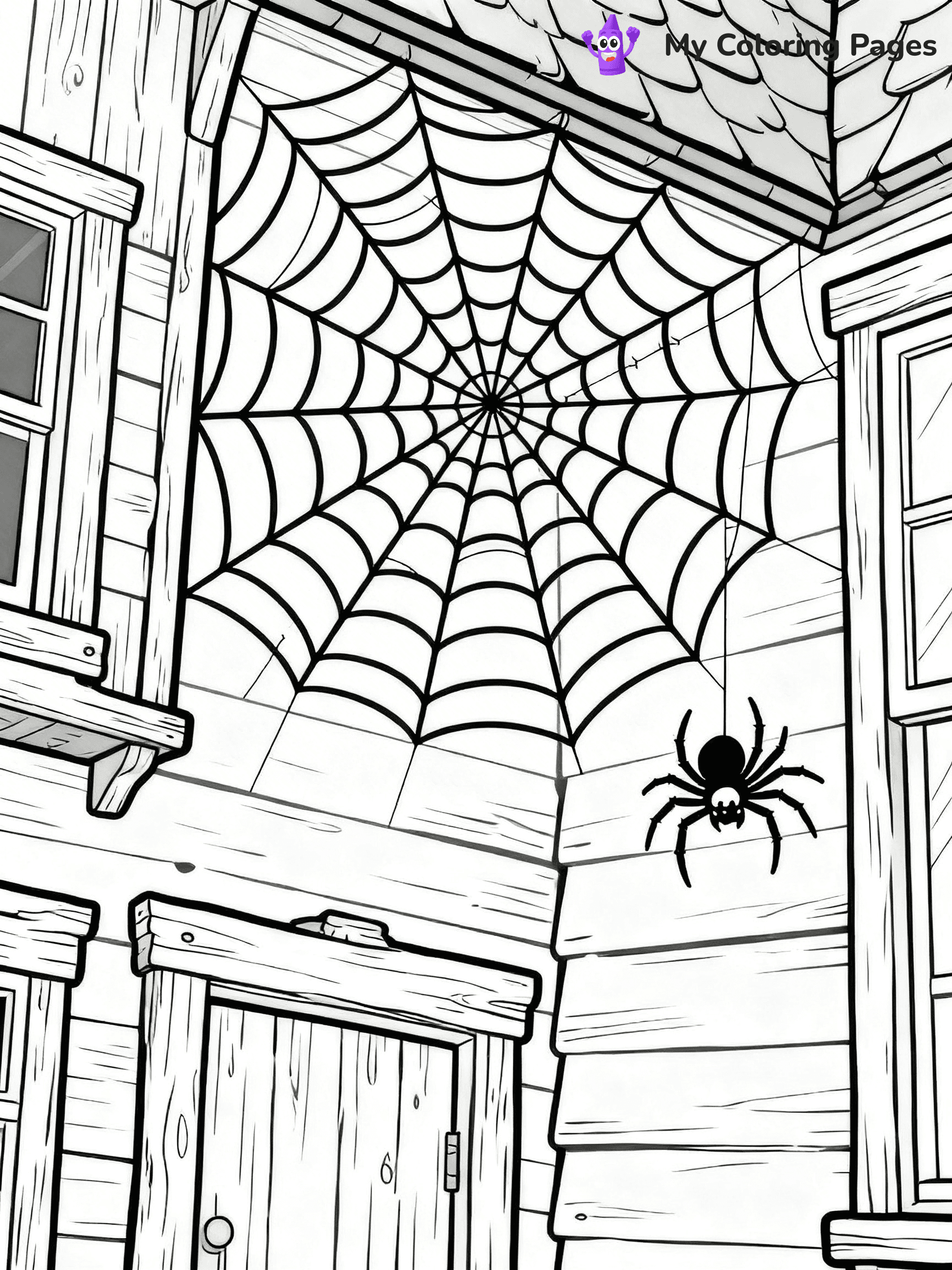 Spider Web Coloring Pages - 5