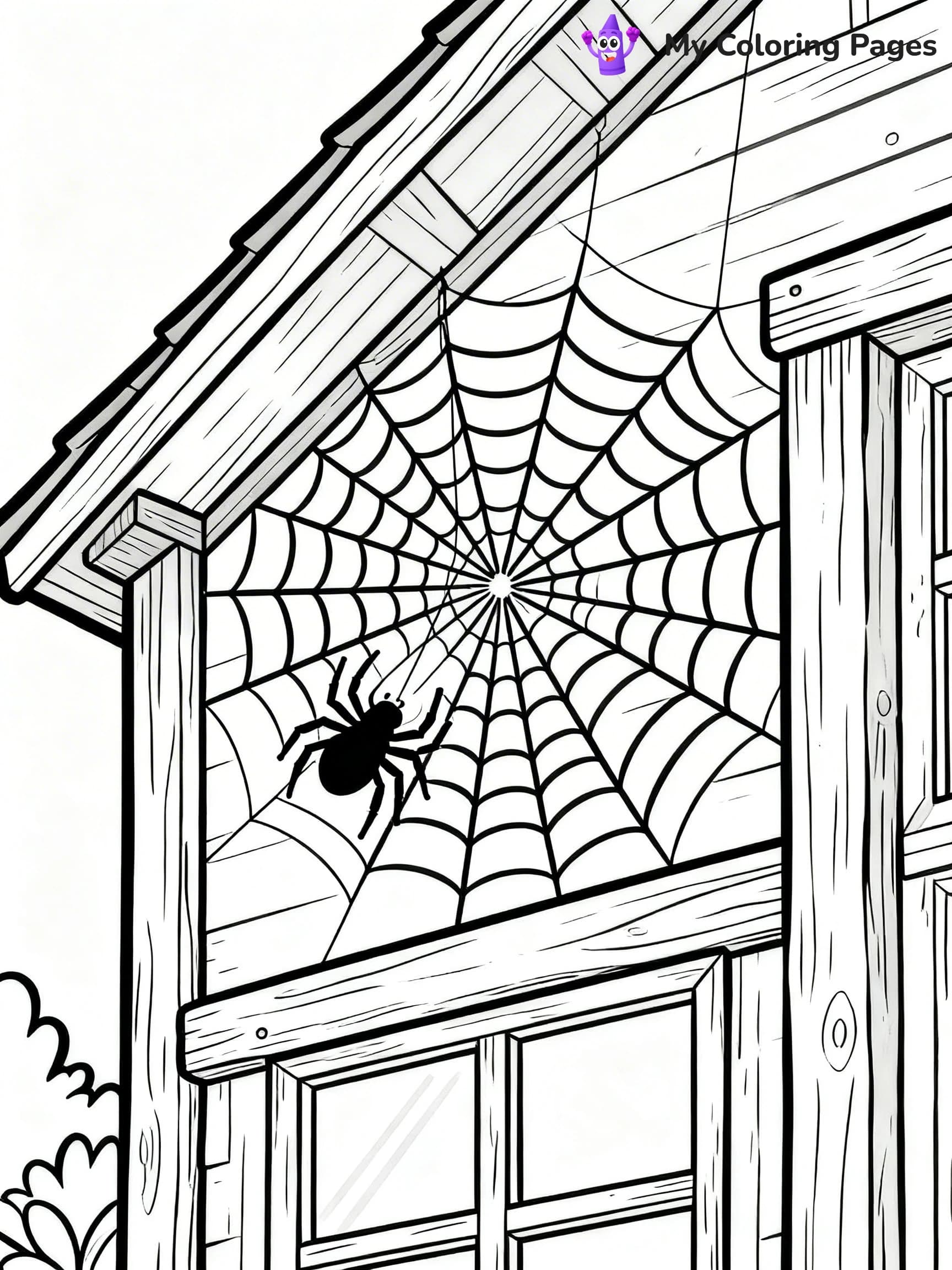 Spider Web Coloring Pages - 4