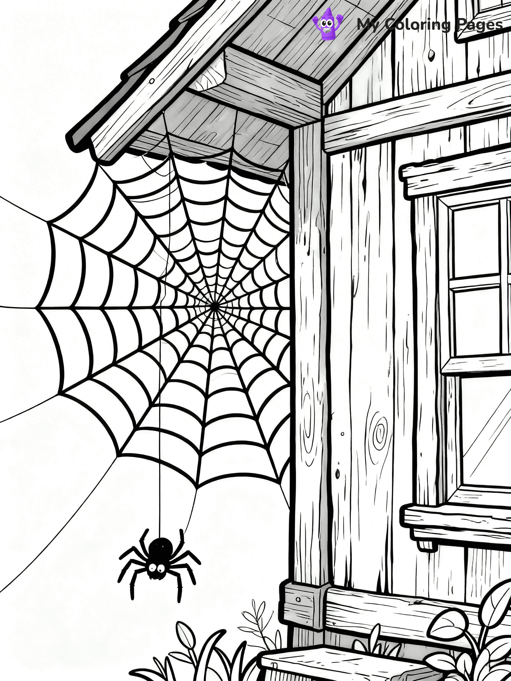 Spider Web Coloring Pages - 3