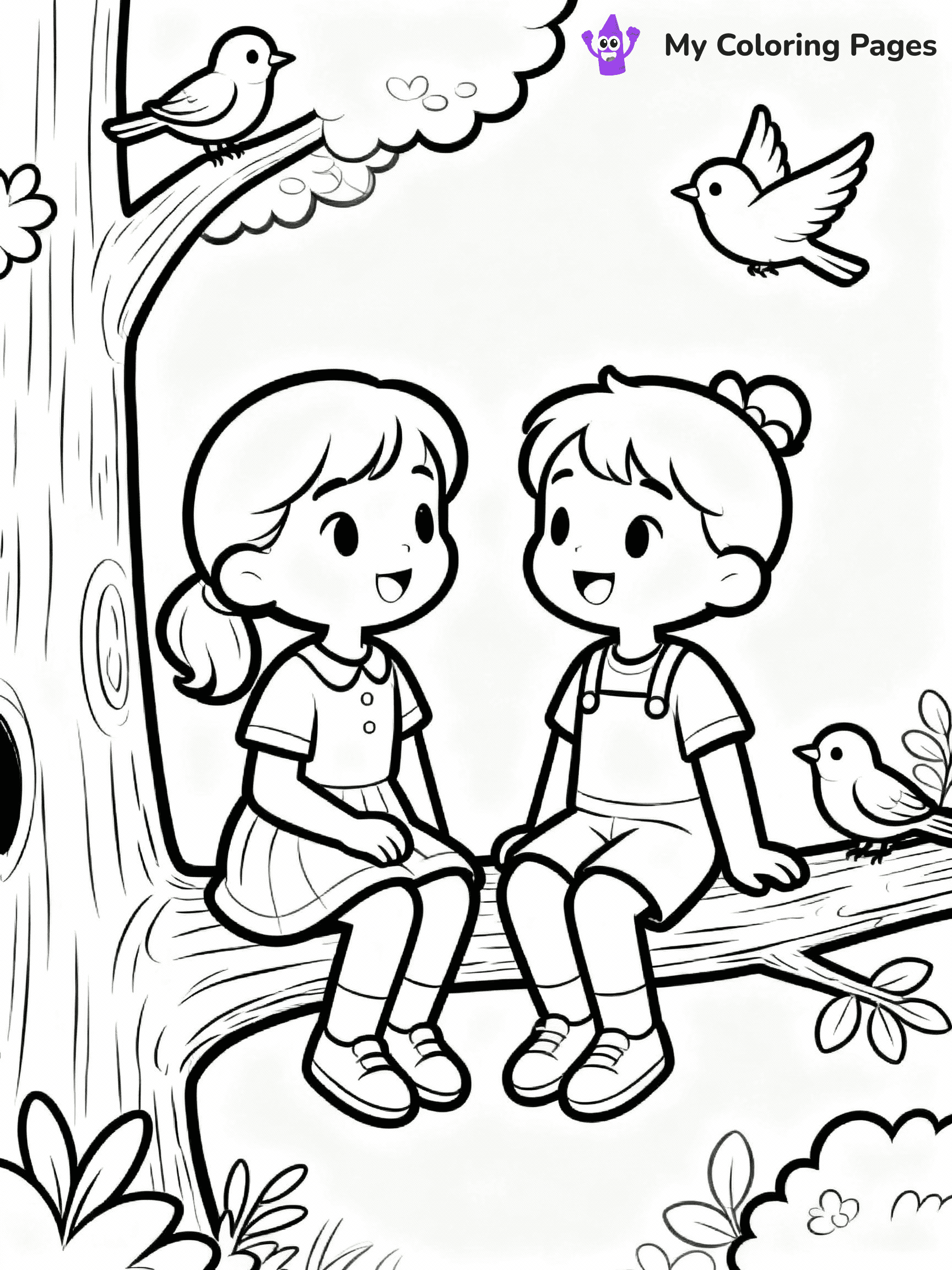 Friendship Coloring Pages - 11