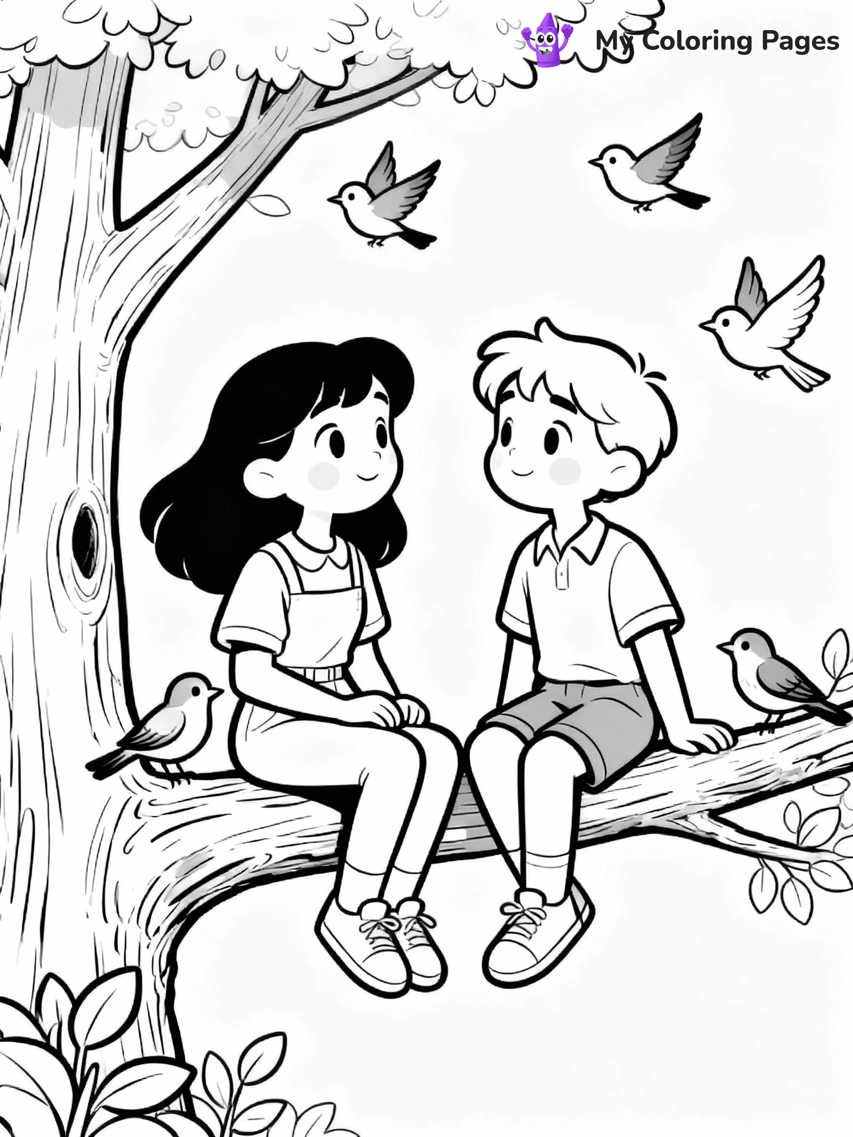 Friendship Coloring Pages - 10