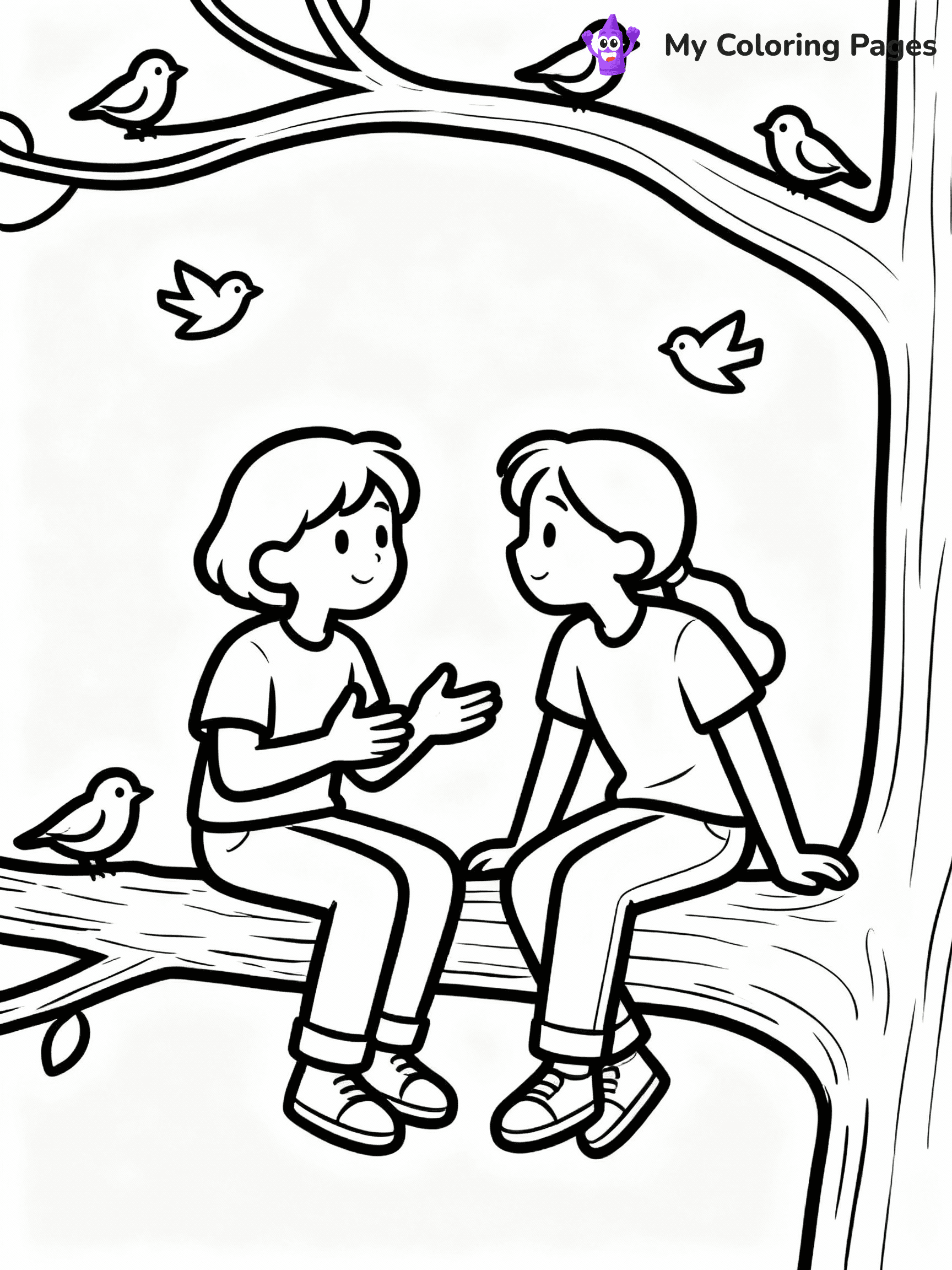 Friendship Coloring Pages - 9