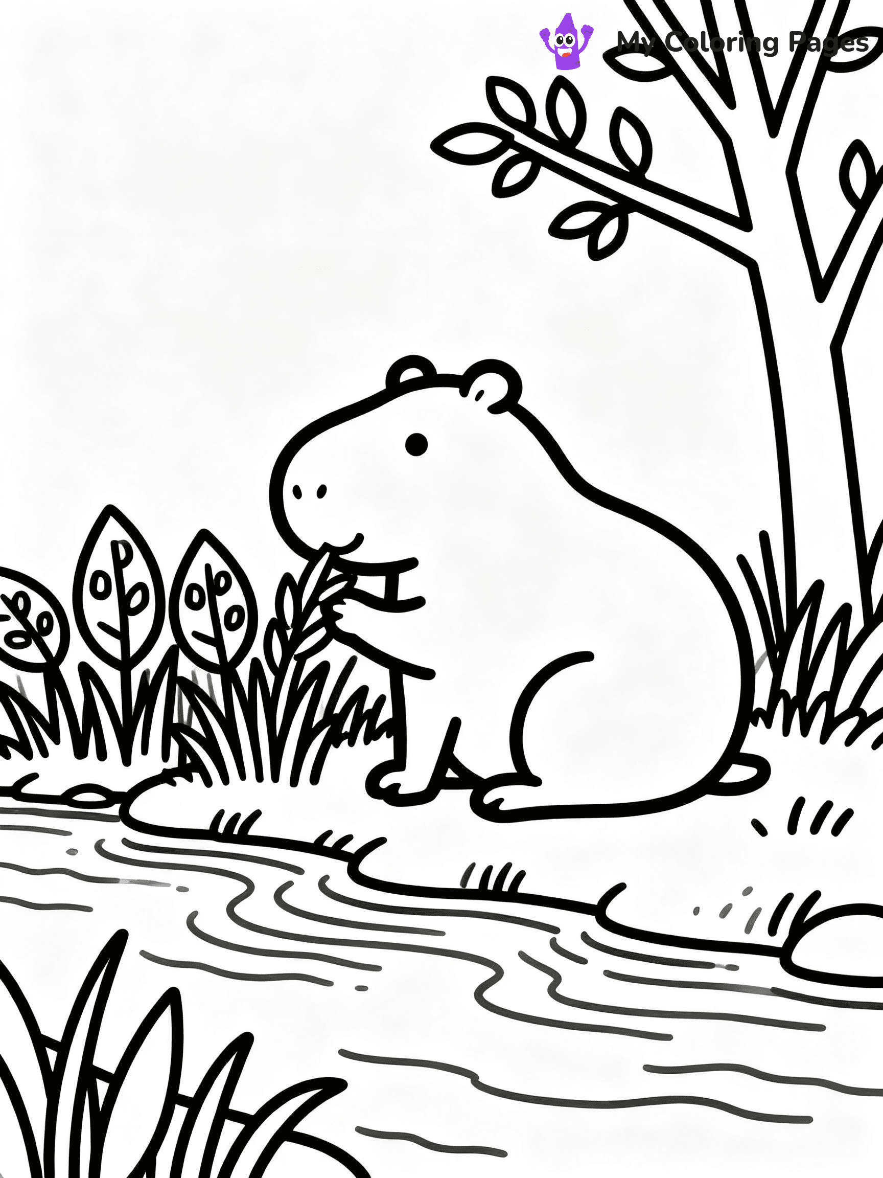 Capybara Coloring Pages - 45