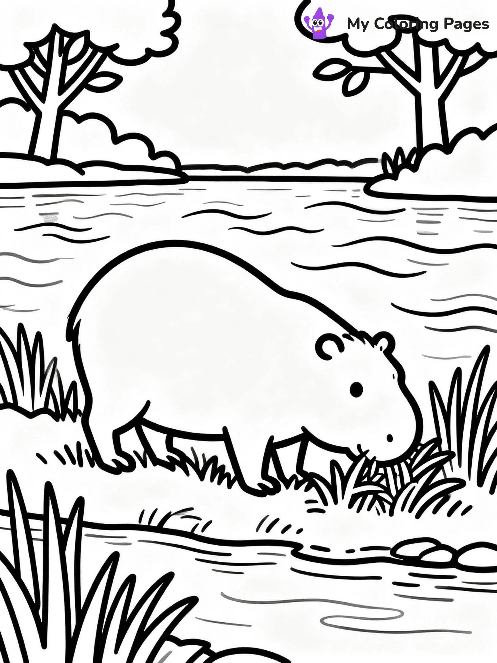 Capybara Coloring Pages - 44