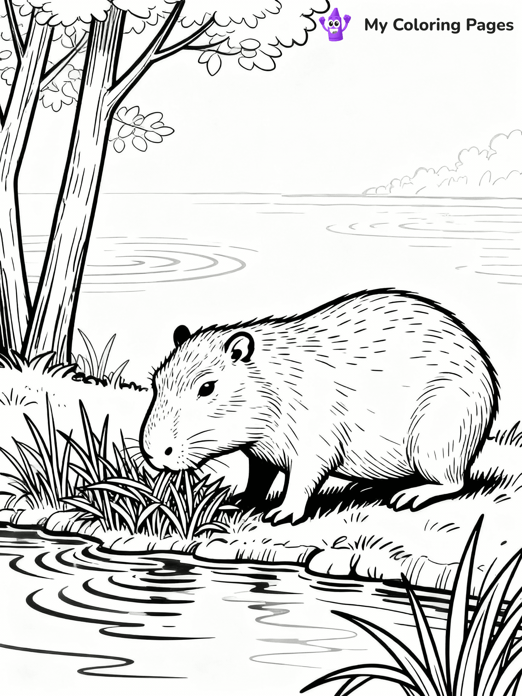 Capybara Coloring Pages - 41