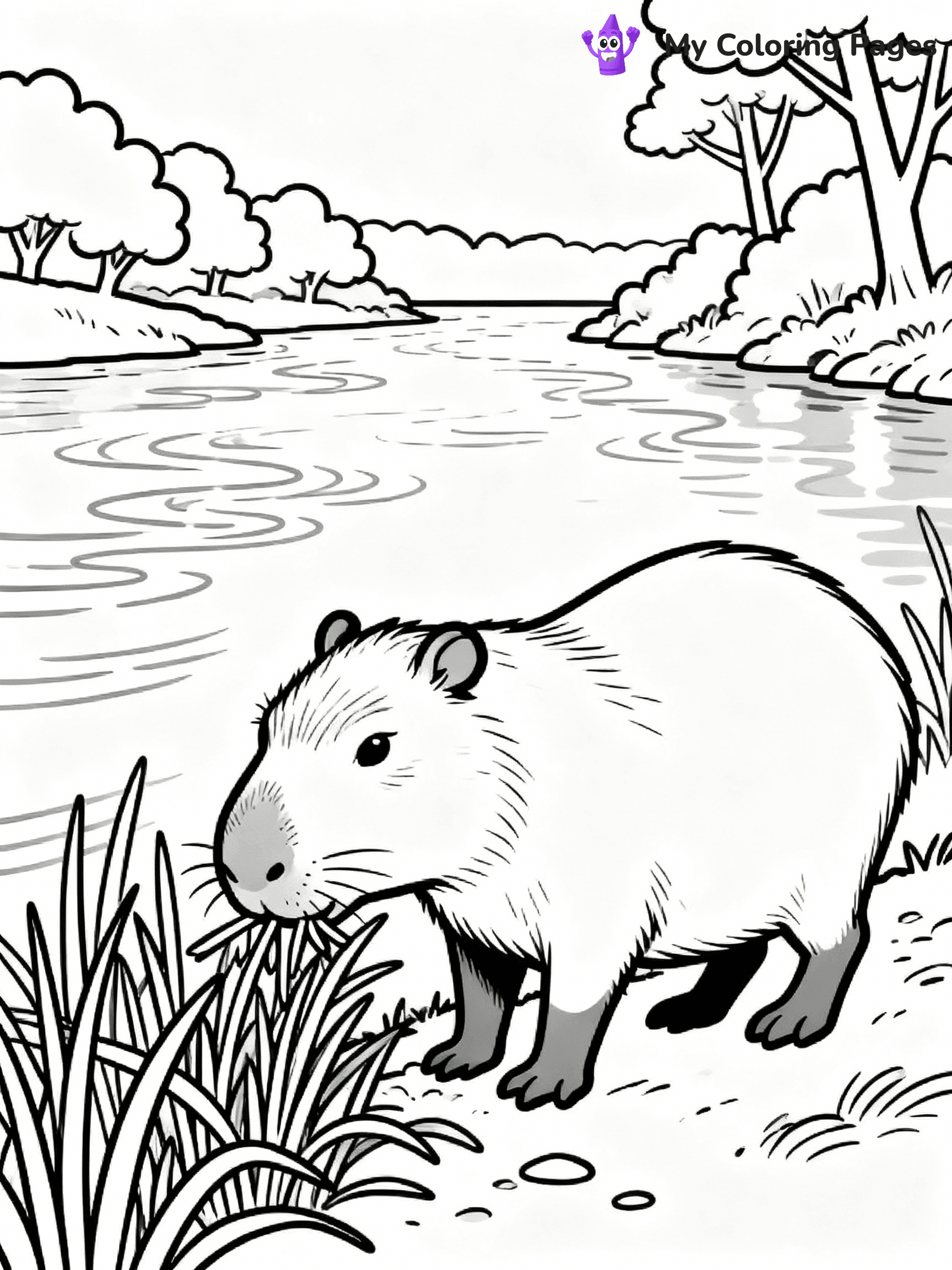 Capybara Coloring Pages - 40