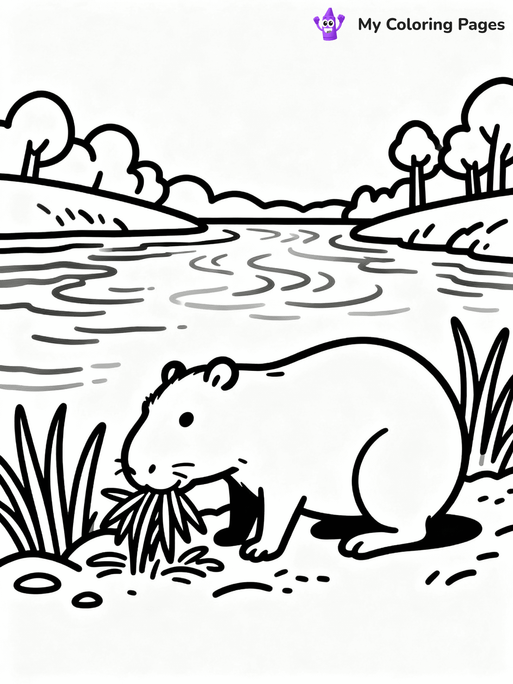 Capybara Coloring Pages - 39