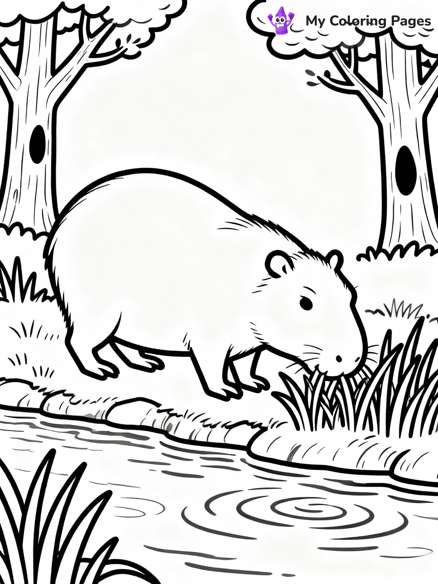 Capybara Coloring Pages - 38