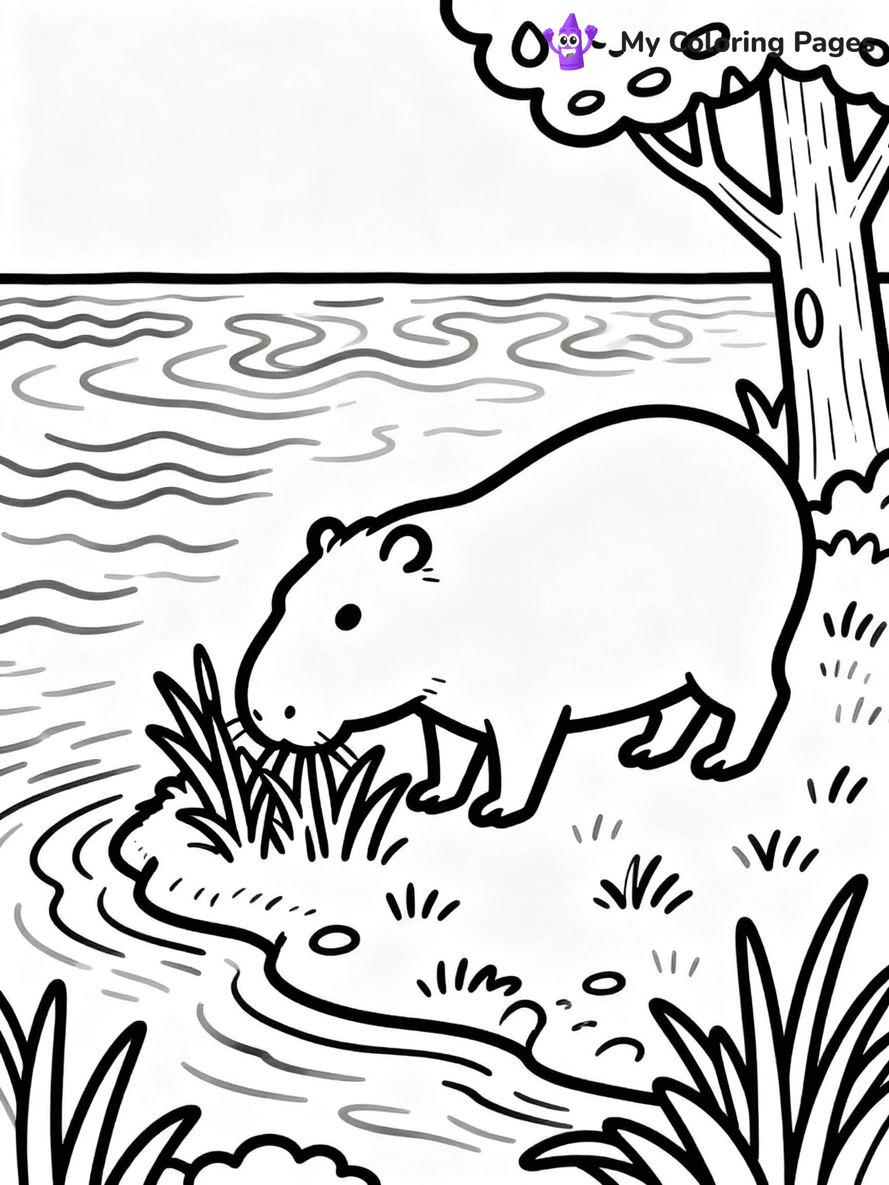 Capybara Coloring Pages - 37