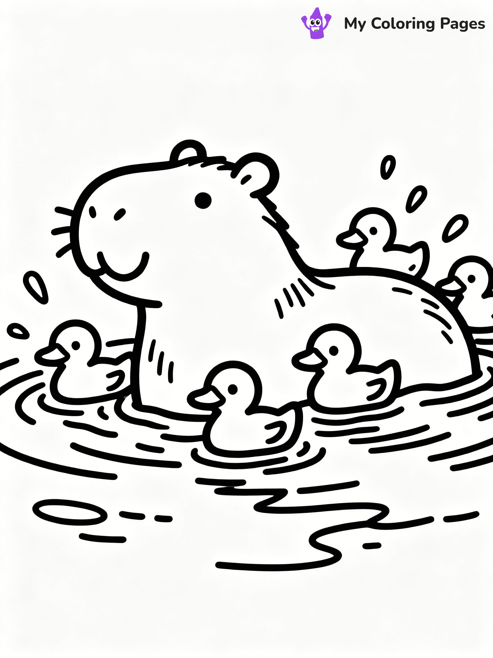 Capybara Coloring Pages - 35