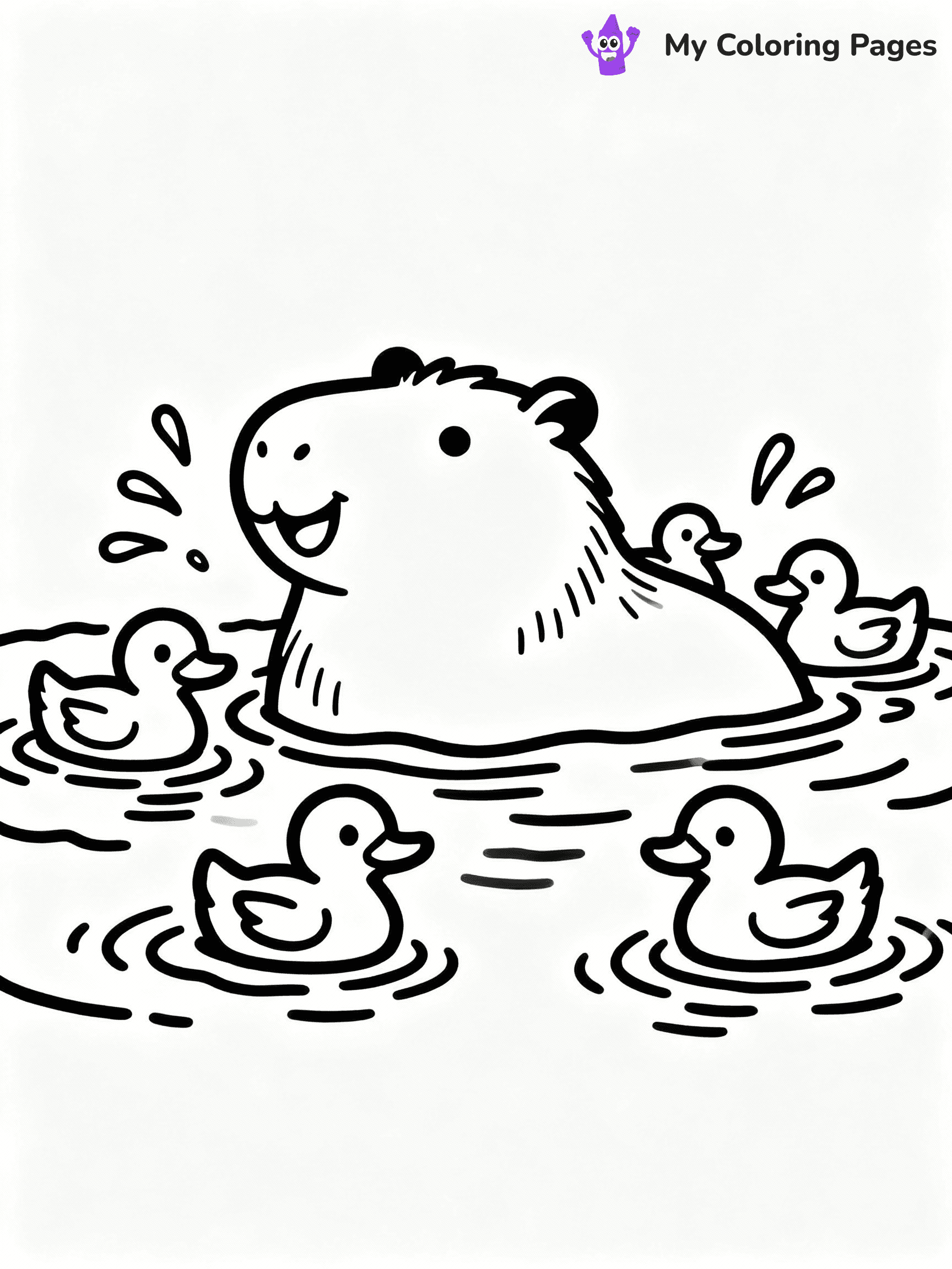Capybara Coloring Pages - 34