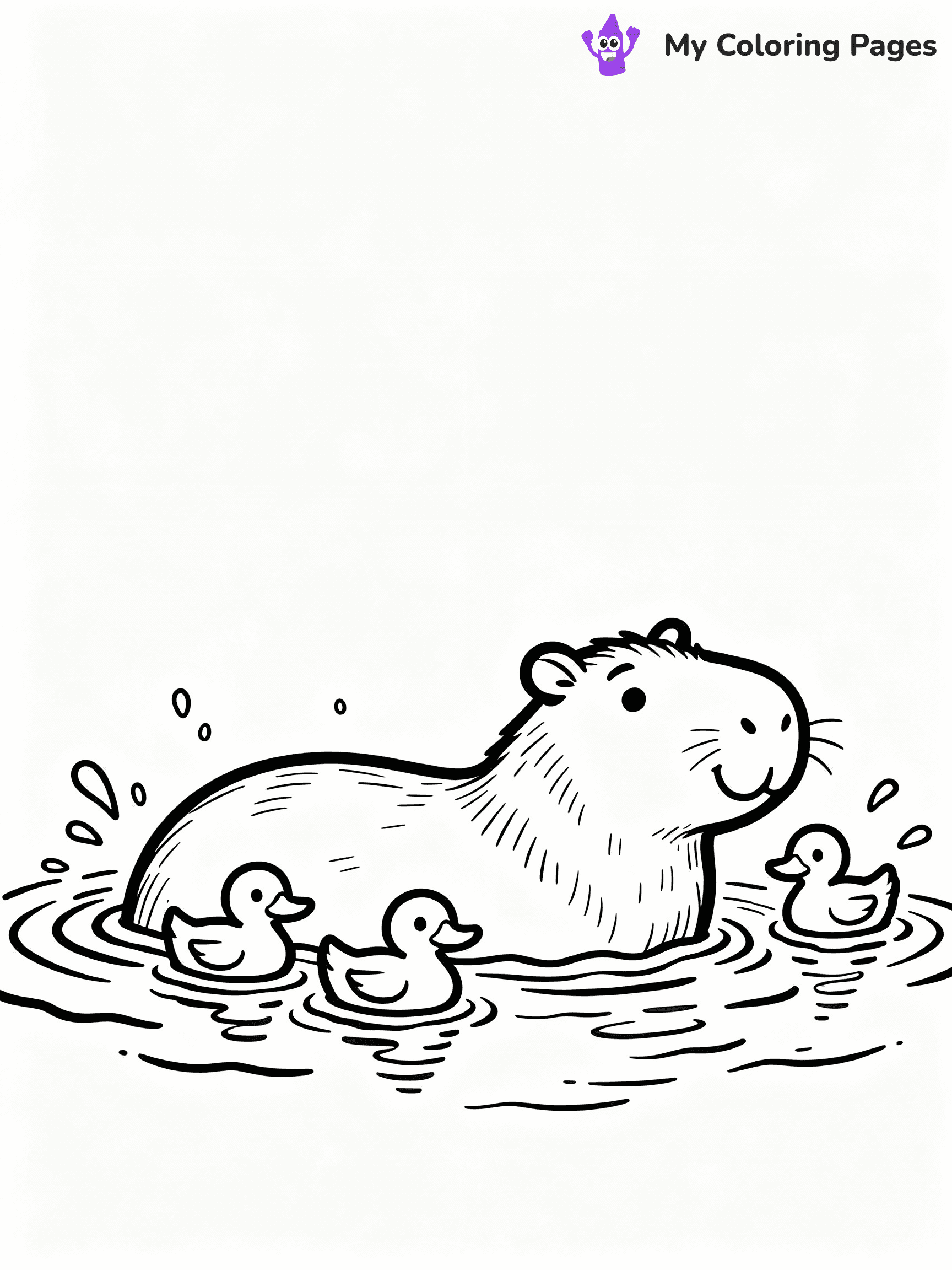 Capybara Coloring Pages - 33