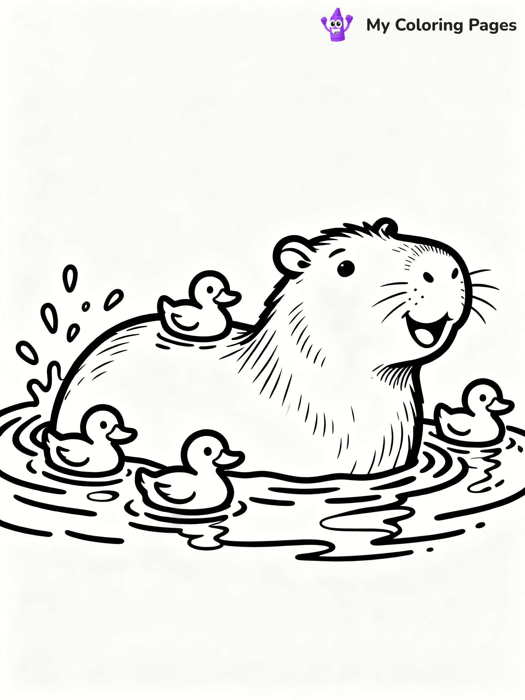 Capybara Coloring Pages - 32