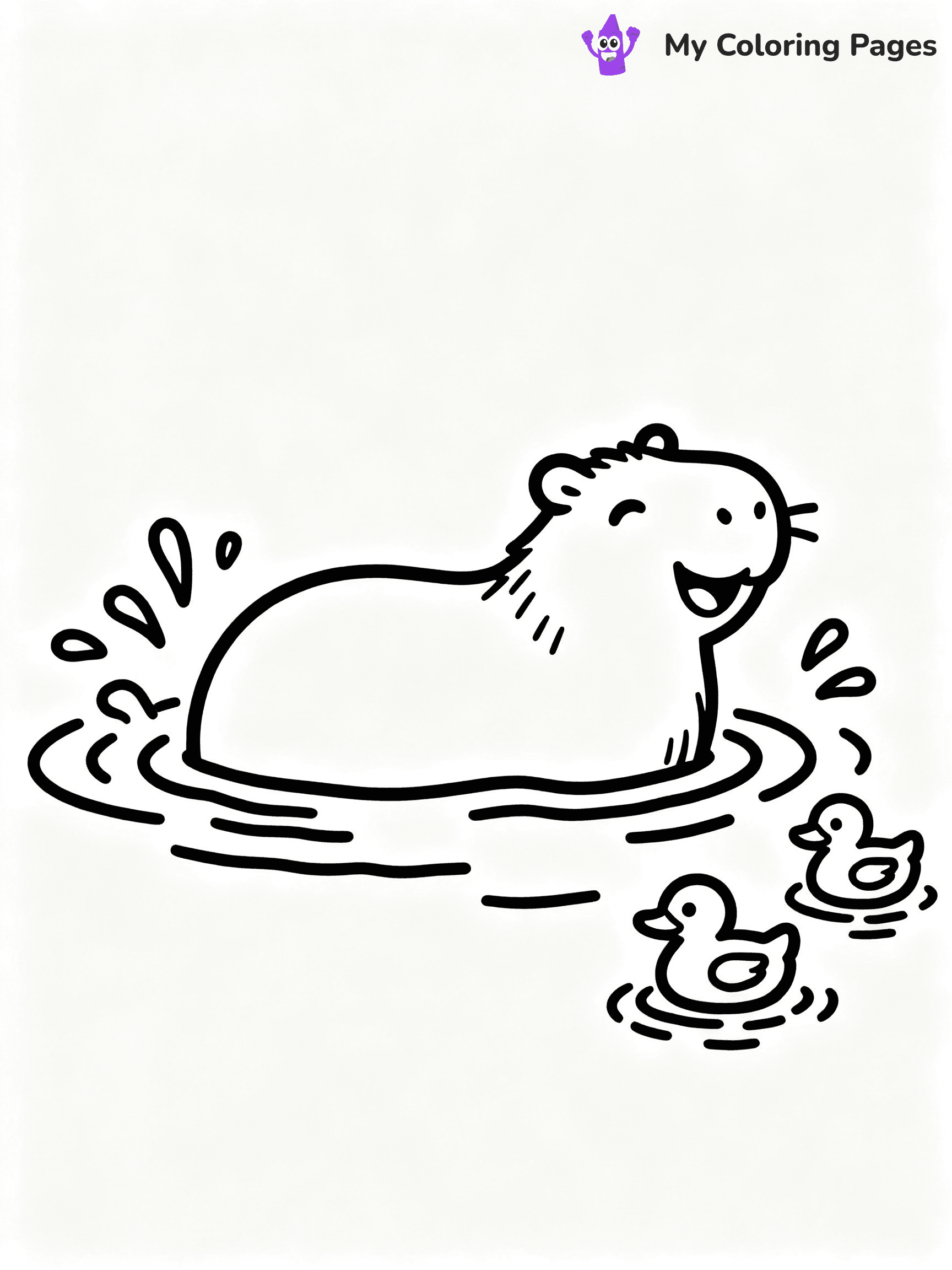 Capybara Coloring Pages - 31