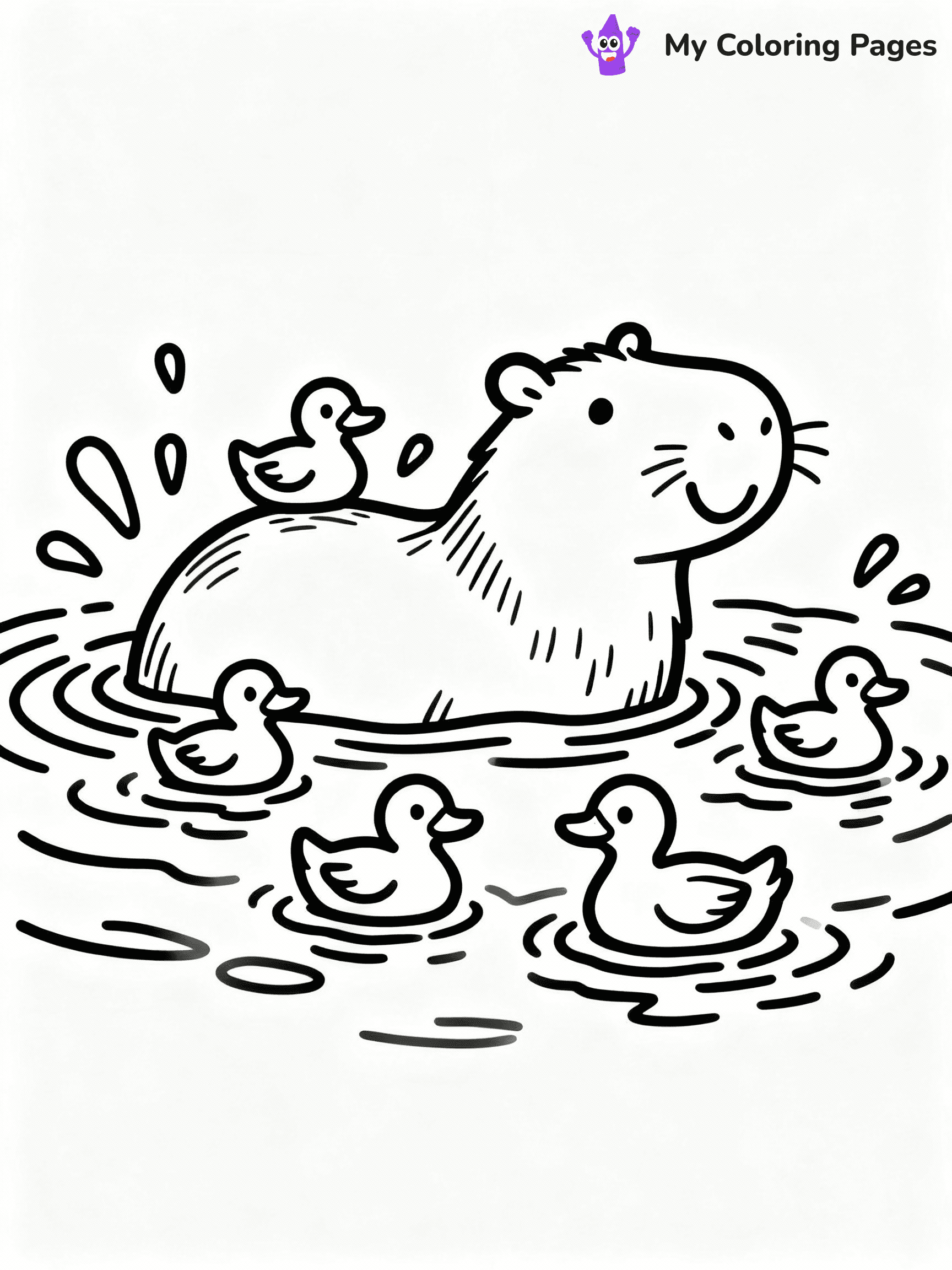 Capybara Coloring Pages - 29