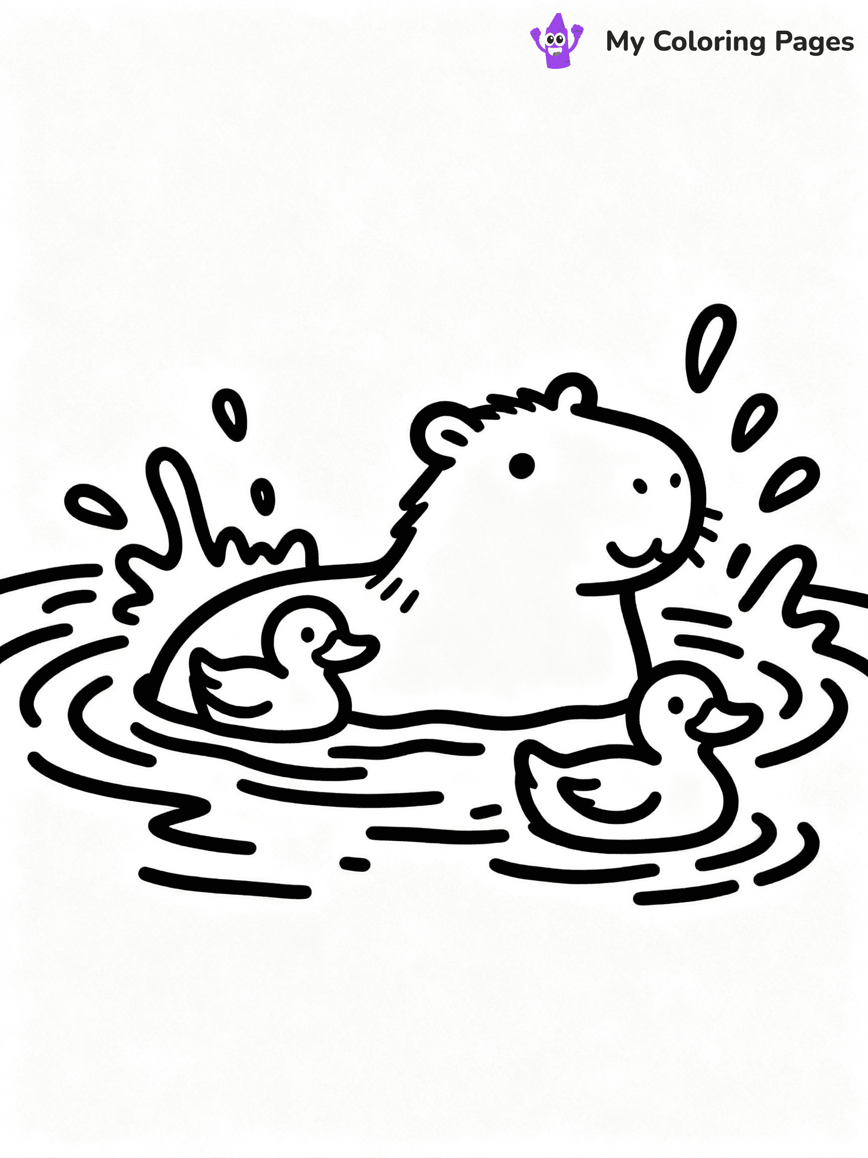 Capybara Coloring Pages - 27