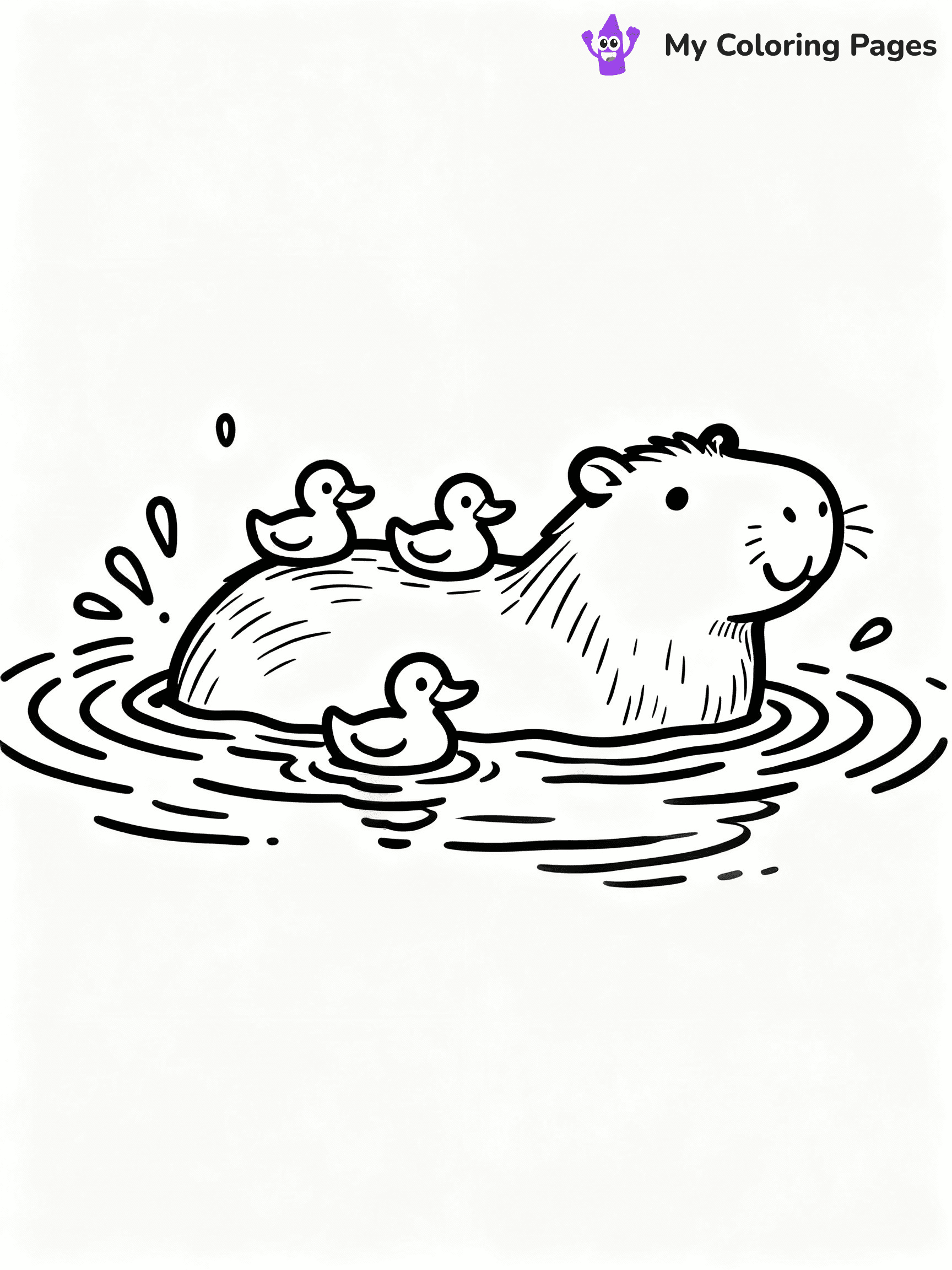 Capybara Coloring Pages - 26